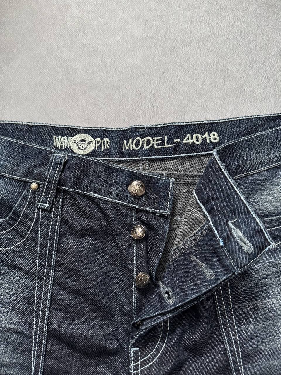Japanese Brand Y2K Wampir Dark Denim Jeans Size US 36 / EU 52 - 9 Thumbnail