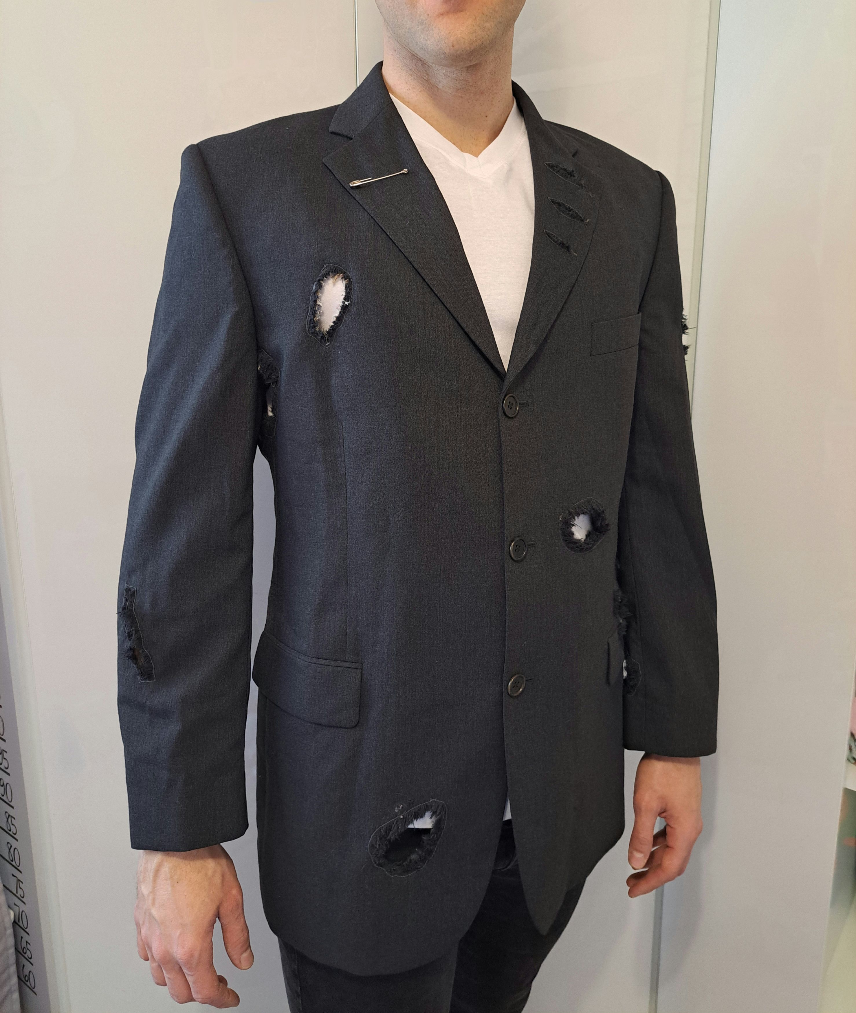 Balmain Balmain Paris vintage custom suit jacket blazer, destroyed Size 42R - 4 Thumbnail