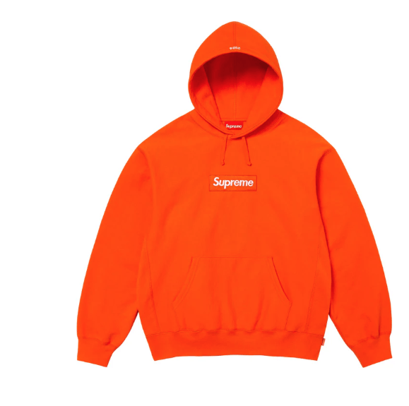 Supreme Box Logo Hooded Sweatshirt Dark Orange Large