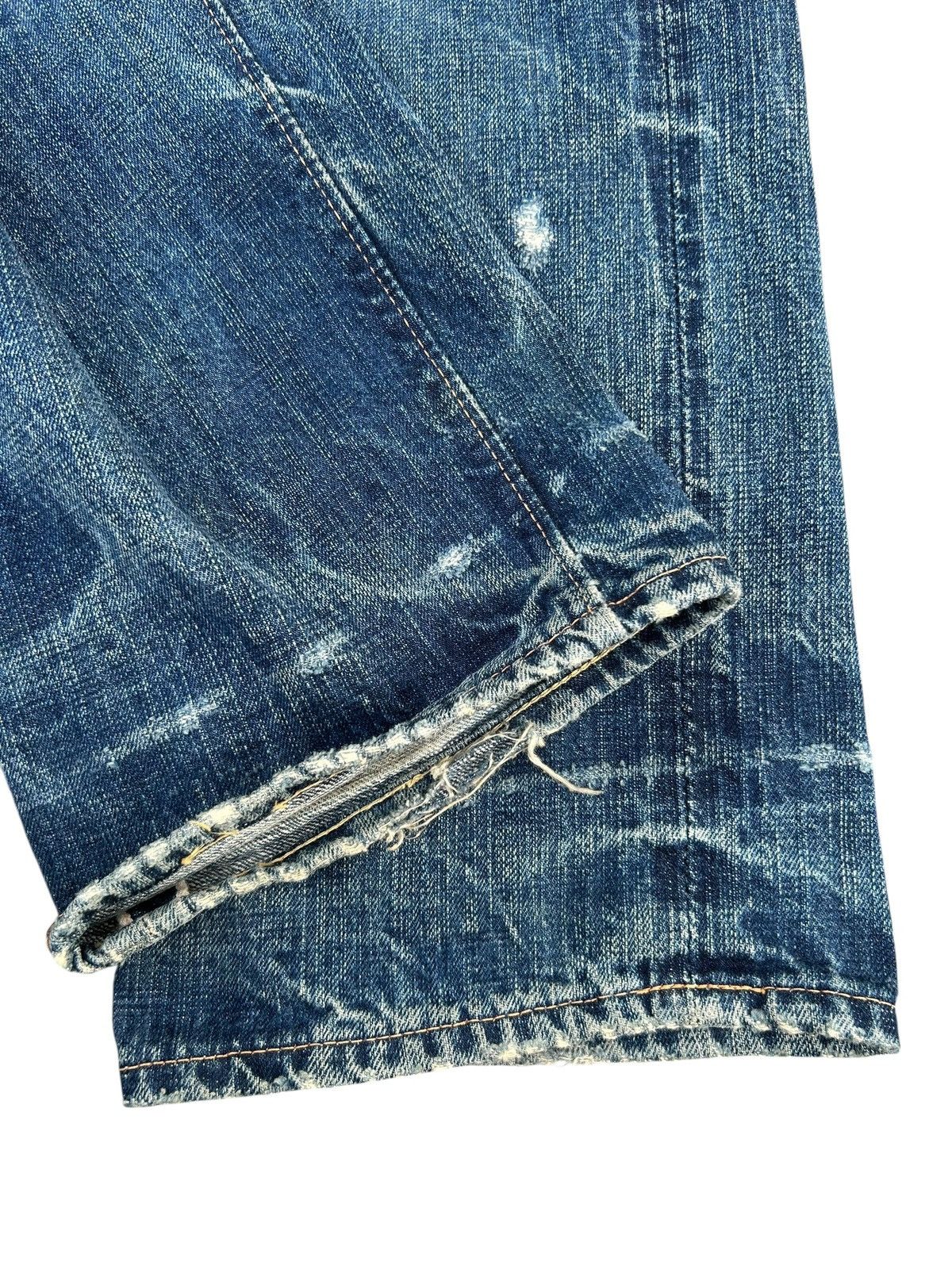 Kapital Vintage Japanese Brand Selvedge Distressed Repair Denim Jean Size US 33 - 12 Thumbnail