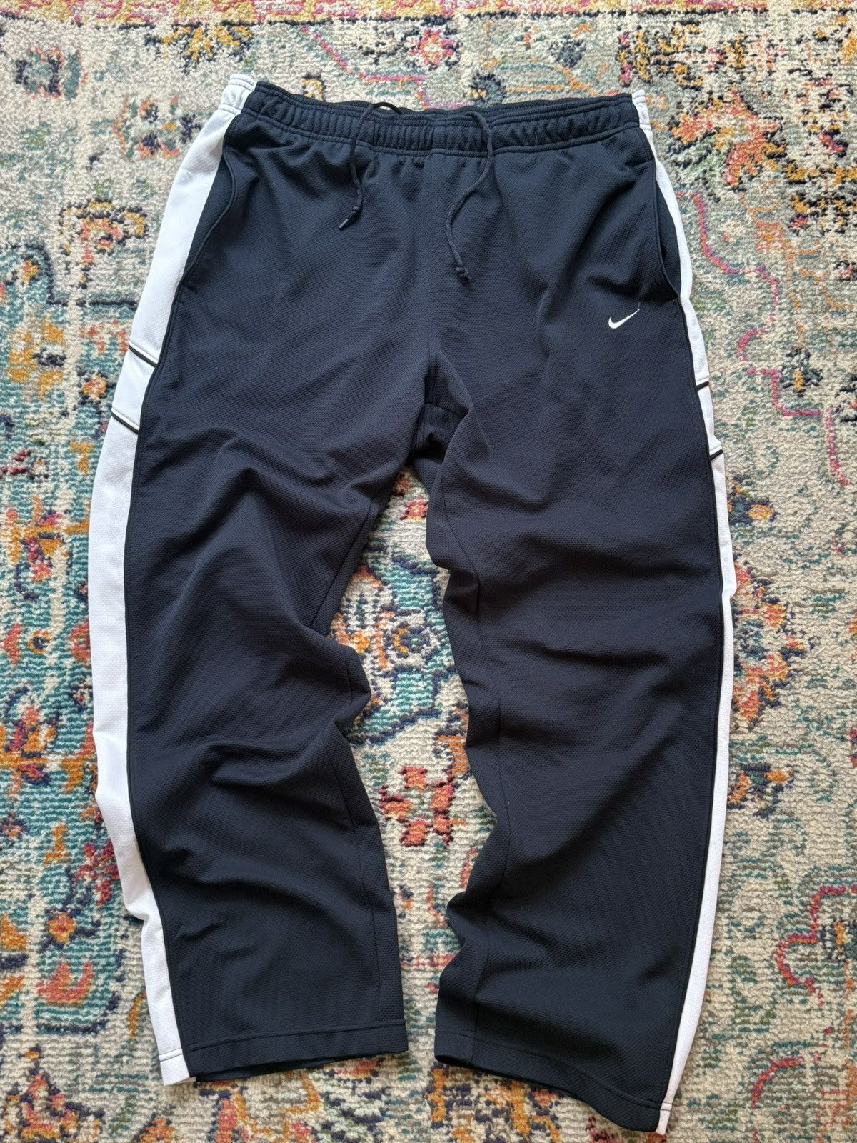 Nike Vintage Nike Navy Mesh Paneled Track Pants Size US 36 / EU 52 - 1 Thumbnail