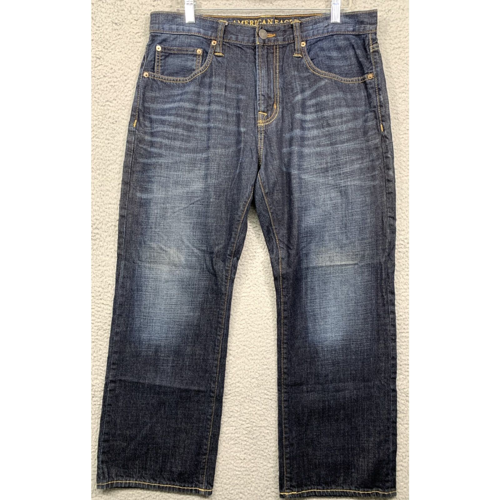 American Eagle Outfitters VINTAGE American Eagle Bootcut Jeans Men's 35x28 Blue 5-Pocket Relaxed Denim Shoes? Size US 35 - 2 Thumbnail