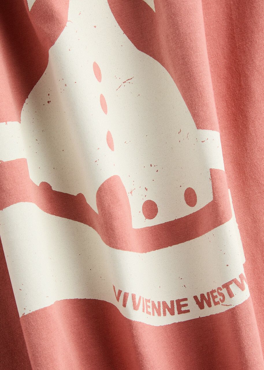 Vivienne Westwood o1f1d3z0526 Sunken Orb Printed Cotton T-Shirt in Pink Size US L / EU 52-54 / 3 - 5 Thumbnail