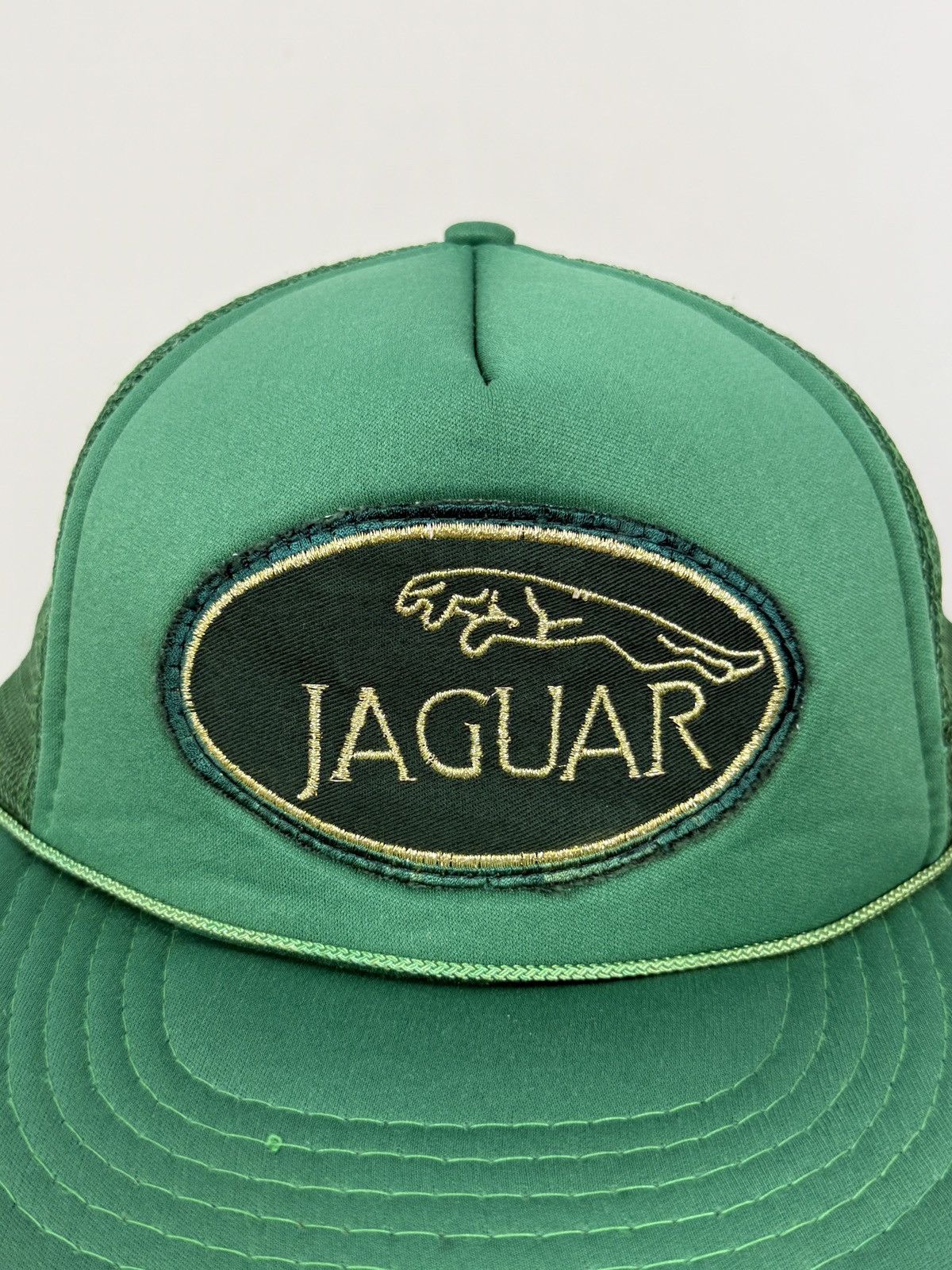 Vintage 1990s Vintage Jaguar Patch Logo Racing Foam Trucker Hat Cap Size ONE SIZE - 3 Thumbnail