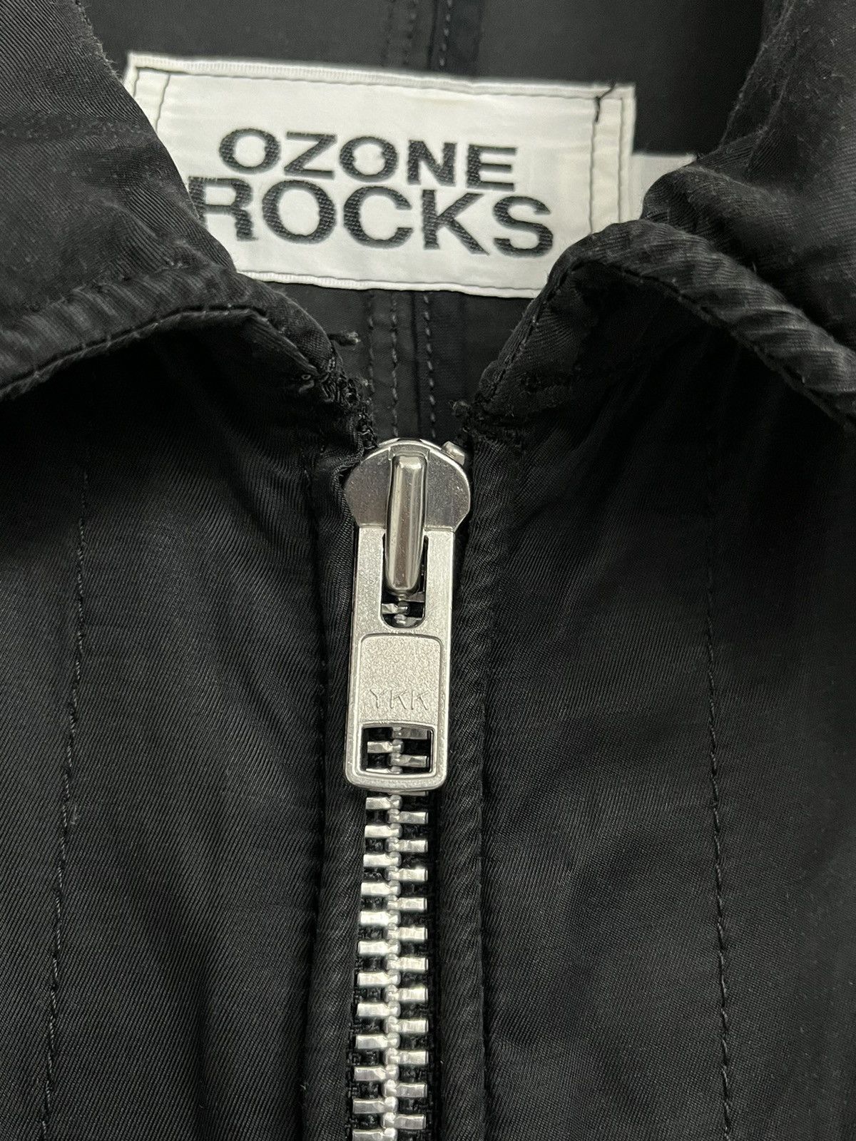 Hysteric Glamour × Vintage RARE🔥 90S OZONE ROCK BY HYSTERIC GLAMOUR BLACK ZIPPER JACKET Size US L / EU 52-54 / 3 - 4 Thumbnail