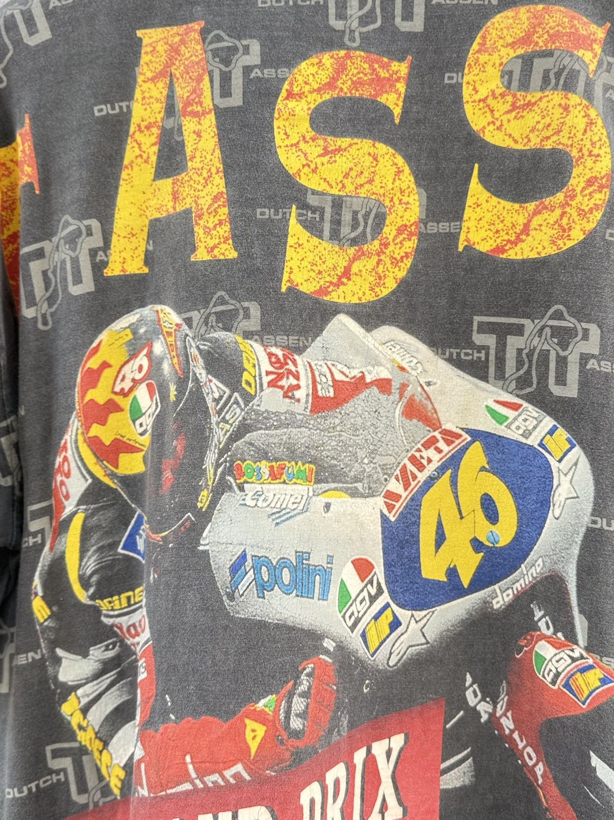 Marlboro Thrashed Vintage 90s Ovp TT Assen World Champion Rossi Arai Size US XL / EU 56 / 4 - 13 Thumbnail