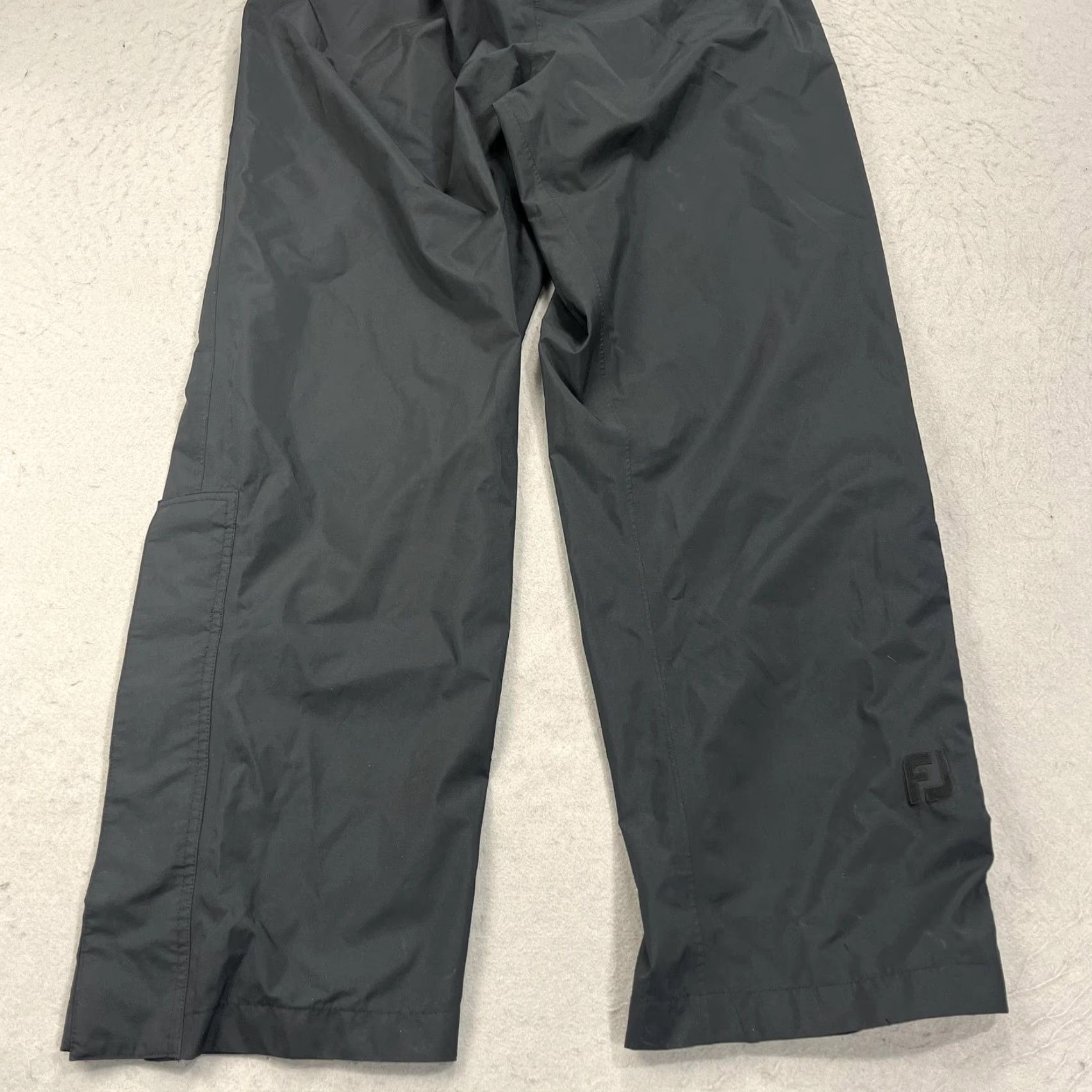 Footjoy FootJoy DryJoys Pants Mens Large Black Waterproof Golf Elastic Waist Lightweight Rain Pants Size US 33 - 3 Thumbnail