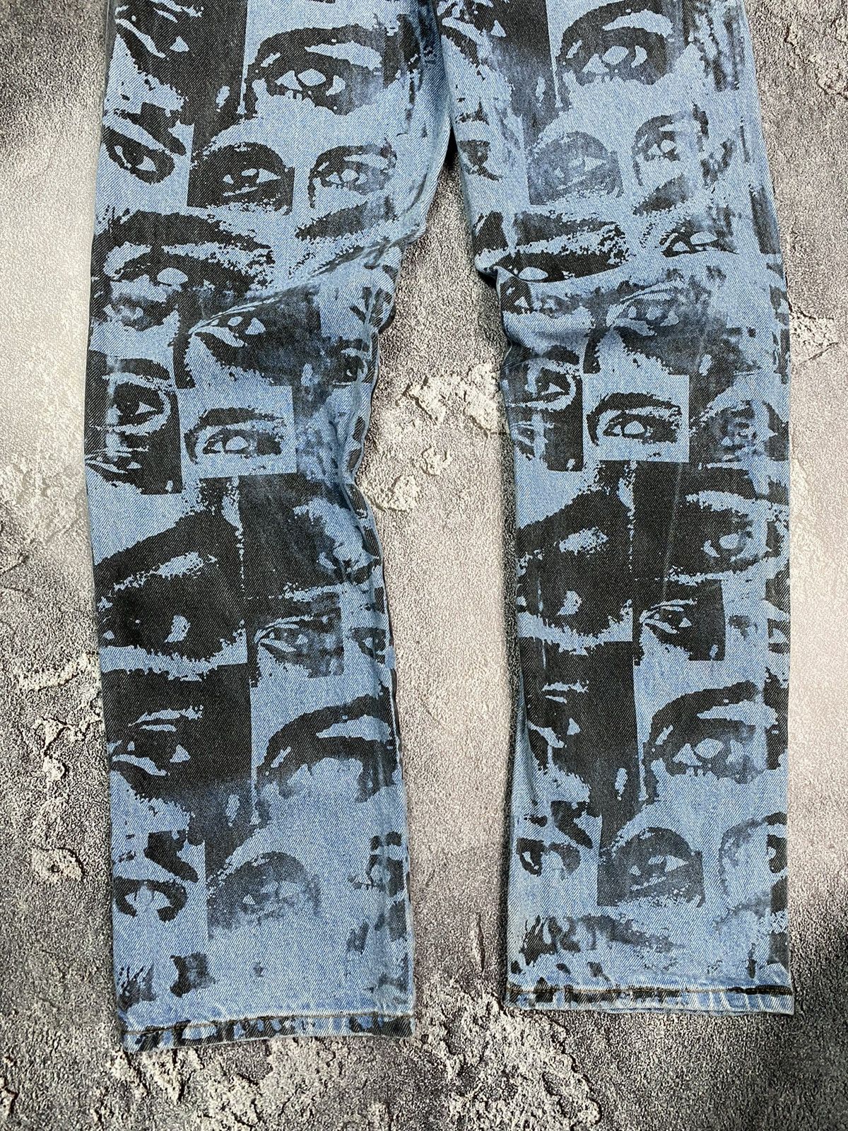 Other Avant-Garde print denim pants cool eyes Size US 30 / EU 46 - 18 Thumbnail