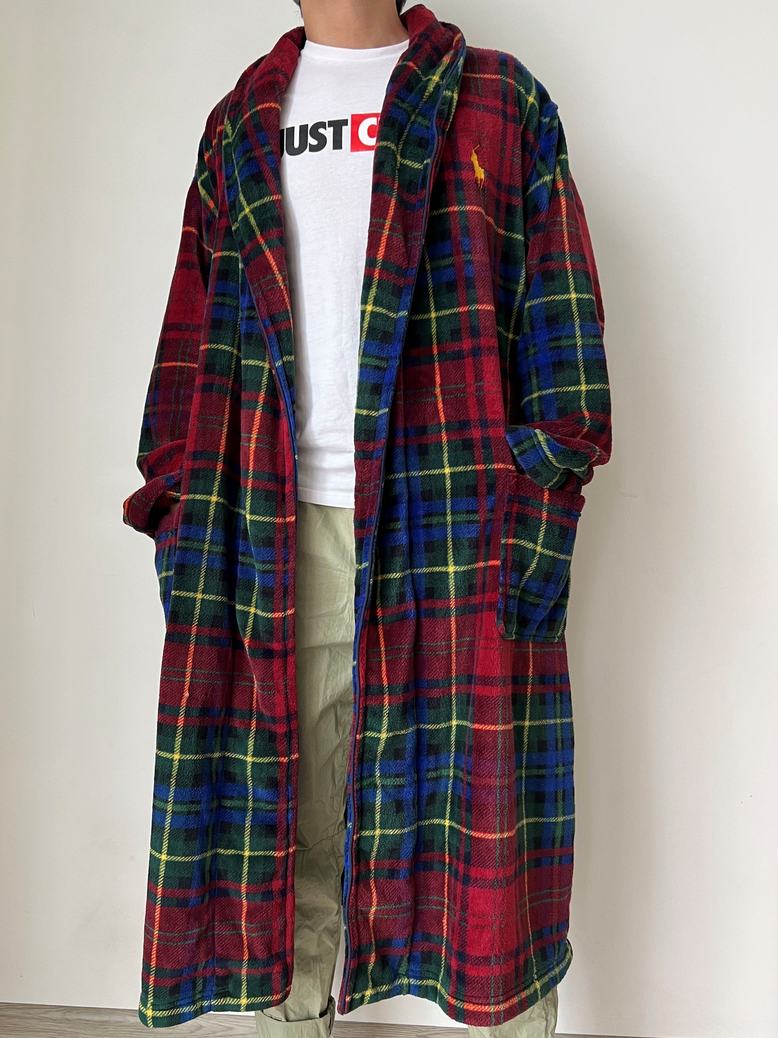 Polo Ralph Lauren Polo Ralph Lauren Plaid Robe Luxury Sleepwear Big Pony Logo Size US XL / EU 56 / 4 - 3 Thumbnail