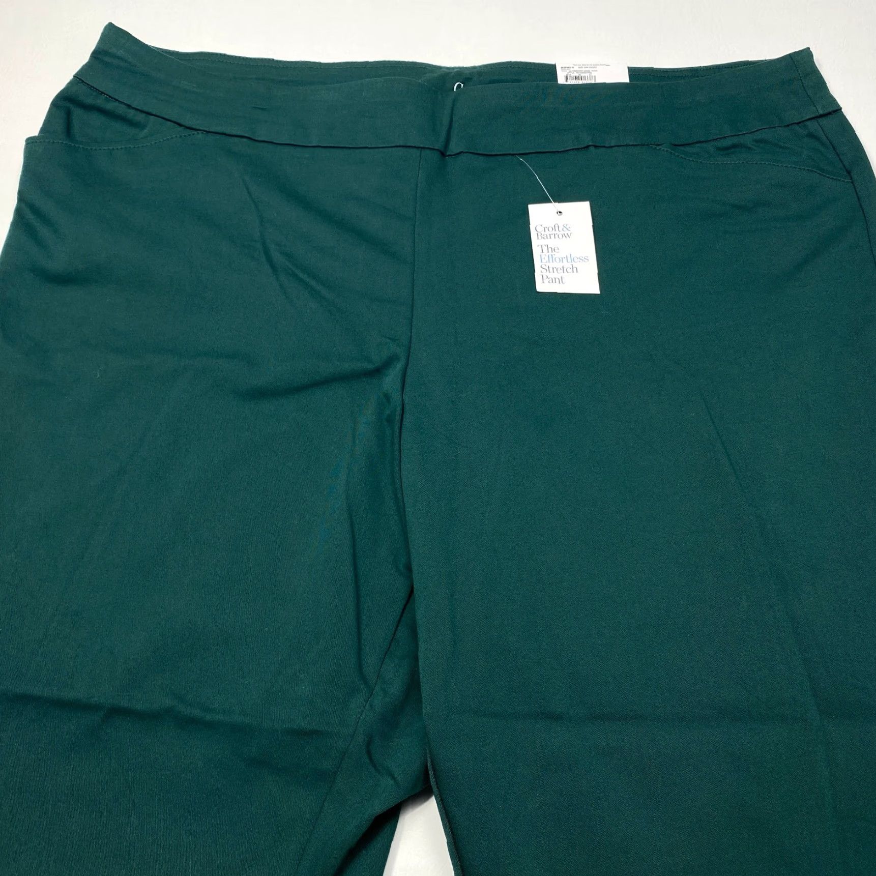 Croft & Barrow NWT Croft & Barrow Effortless Stretch Pants Womens 24W Short Green Straight Leg Size 42" / US 20 - 3 Thumbnail