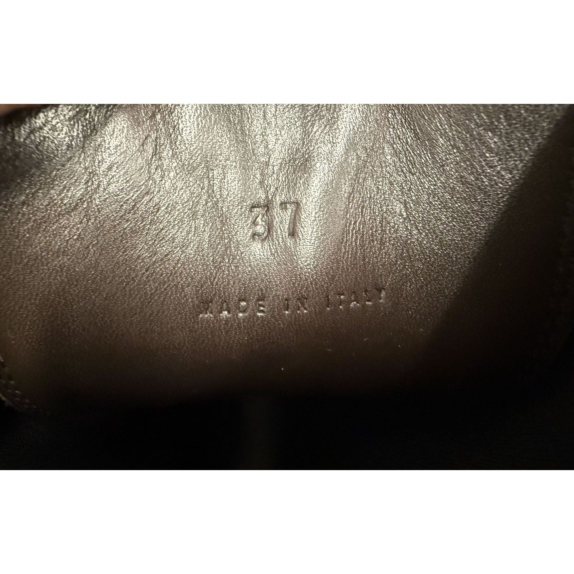 Bottega Veneta Bottega Veneta Womens Platform Leather Boots Black W/ Light Size US 7 / IT 37 - 3 Thumbnail