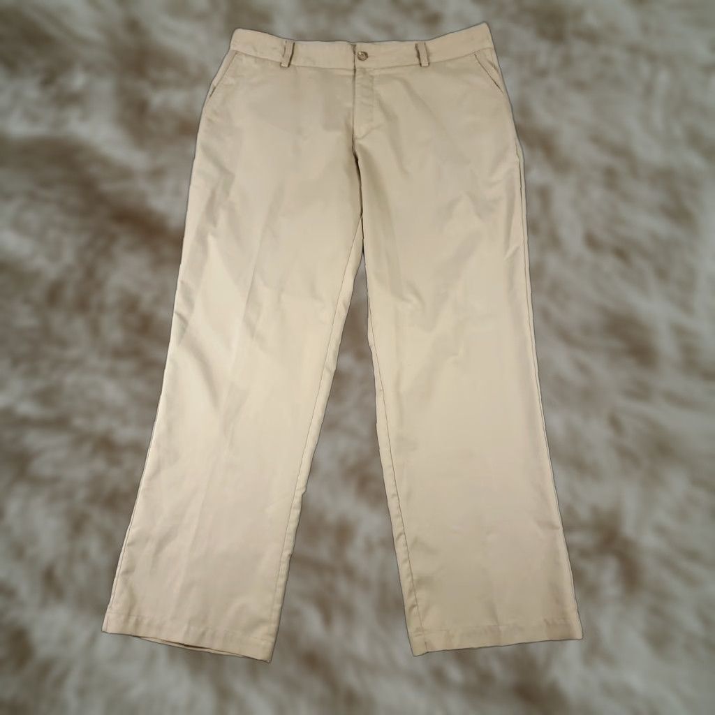Adidas Adidas Chino Pants Mens 38x32 Beige Flat Front Stretch Trousers Size US 38 / EU 54 - 1 Thumbnail