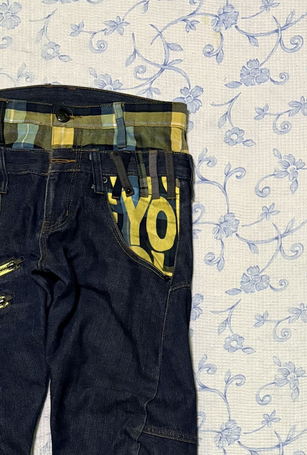 Japanese Brand Japanese BRTH Breath Double Waist Jeans Streetwear Denim Size US 31 - 7 Thumbnail