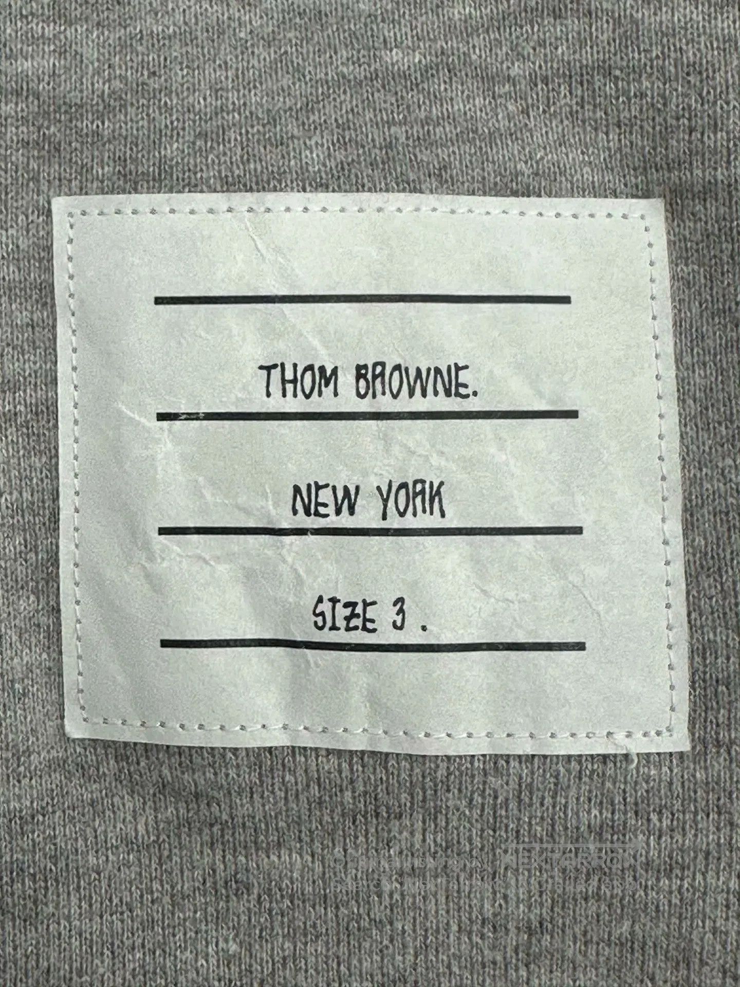 Thom Browne Thom Browne Gray Classic Four-Stripe Long Sleeve Sweater| Size US L / EU 52-54 / 3 - 4 Thumbnail