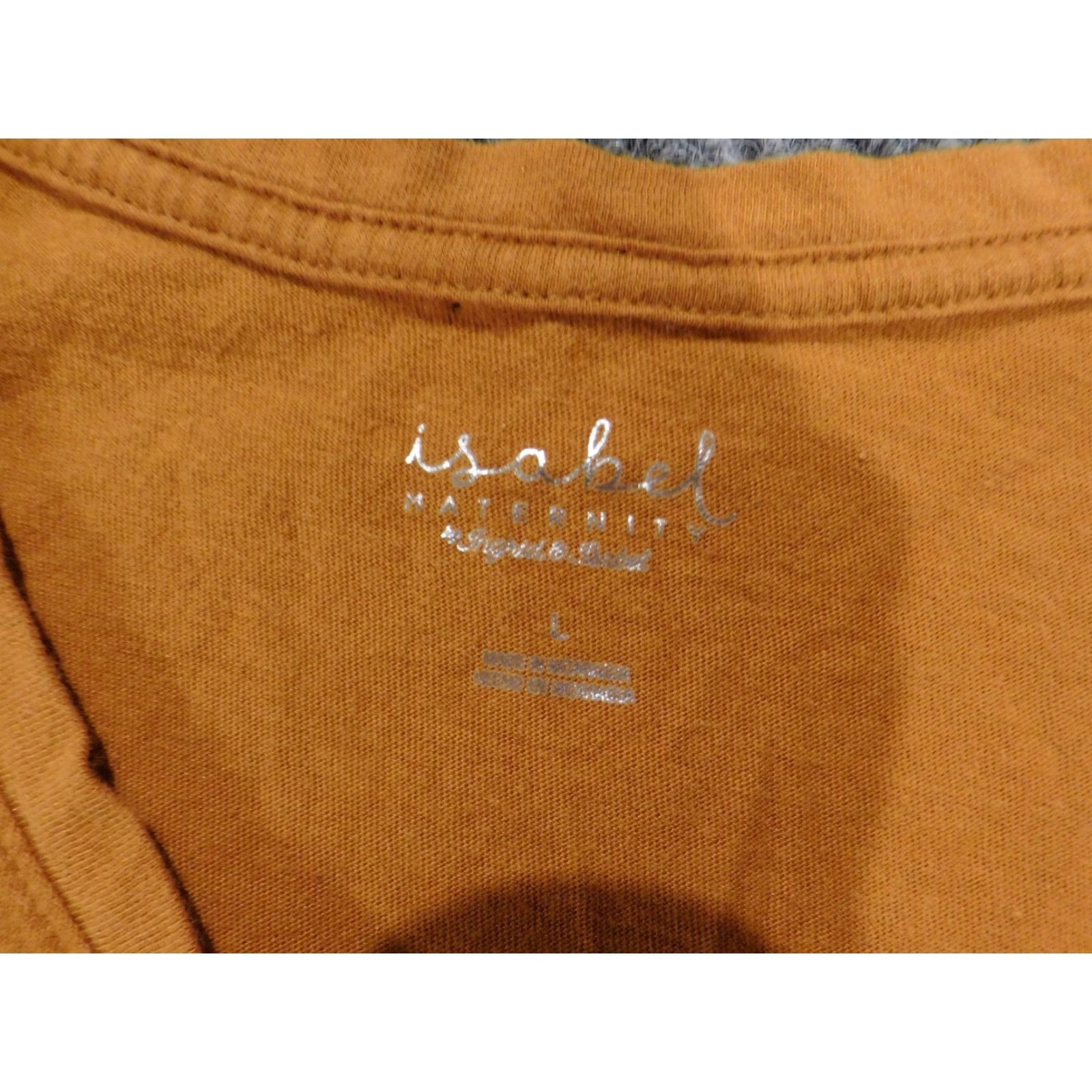 Vintage Isabel Blouse Shirt Womens L Orange Round Neck Short Sleeve Pullover Casual Polyester Sheer Button Basic Regular Modern American Size L / US 10 / IT 46 - 4 Thumbnail