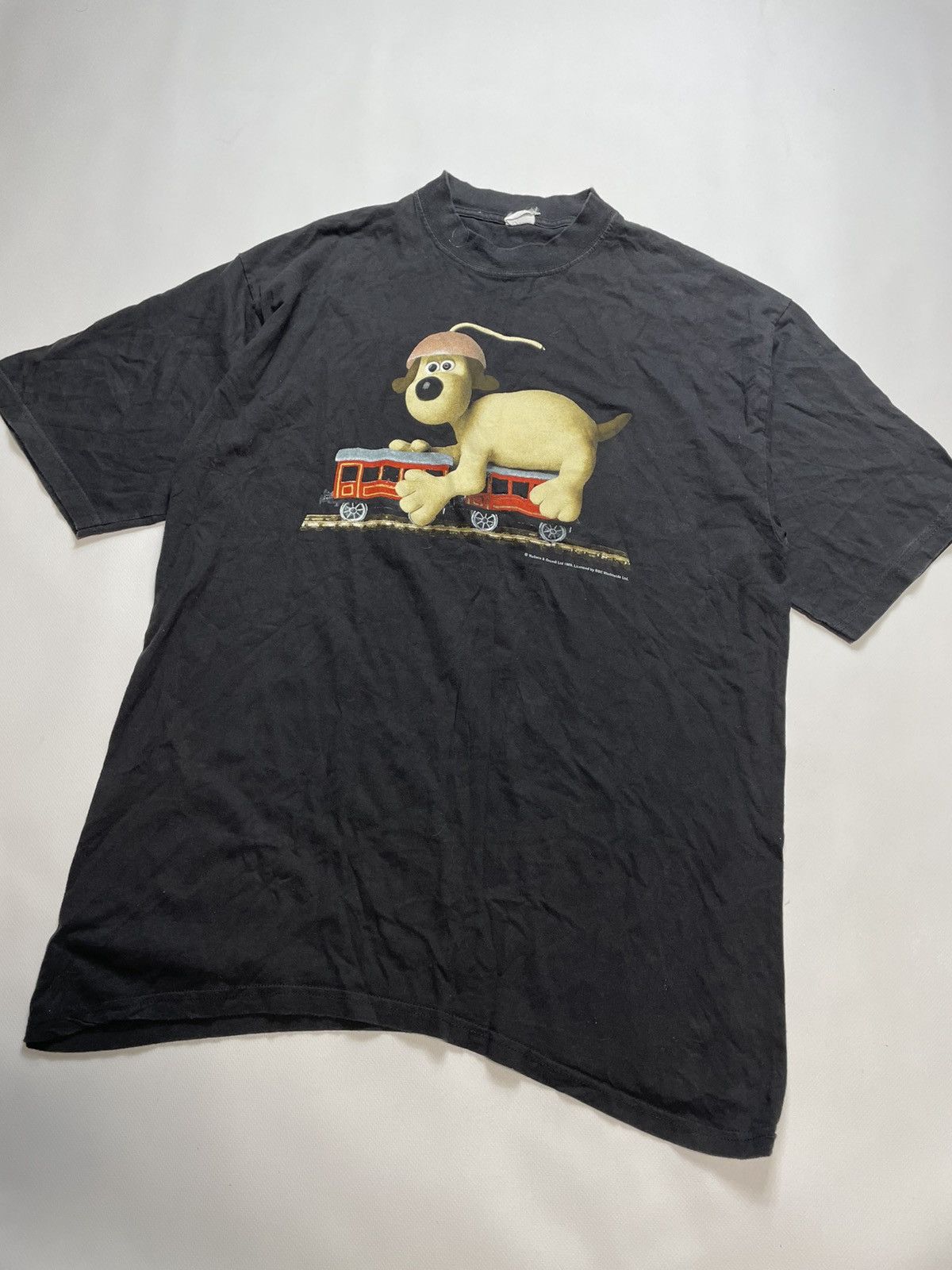 Cartoon Network Vtg 1989 Wallace & Gromit Rare Cartoon Tee Size US L / EU 52-54 / 3 - 6 Thumbnail