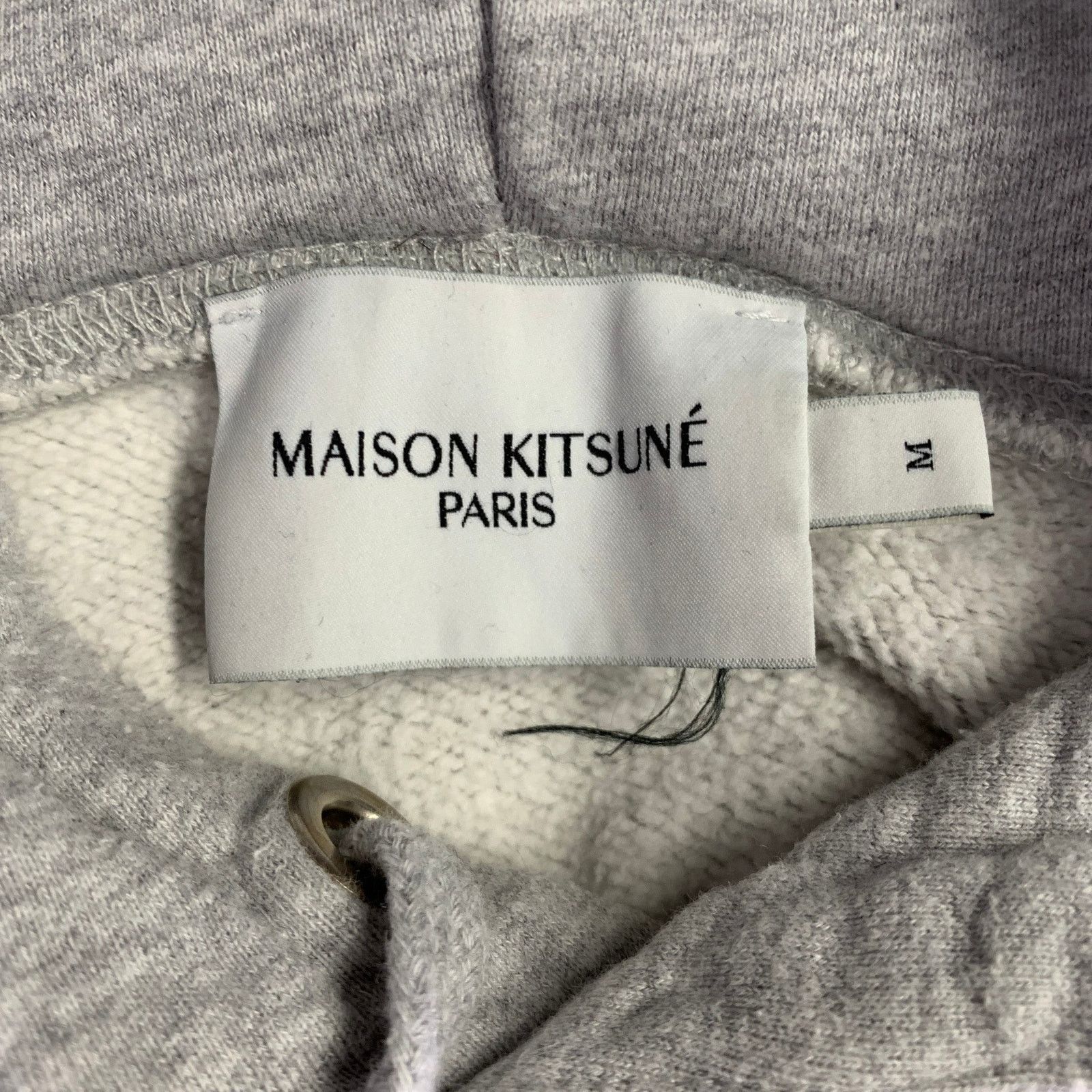 Maison Kitsune MAISON KITSUNE M Heather Grey Black Cotton Hooded Sweatshirt Size US M / EU 48-50 / 2 - 4 Thumbnail