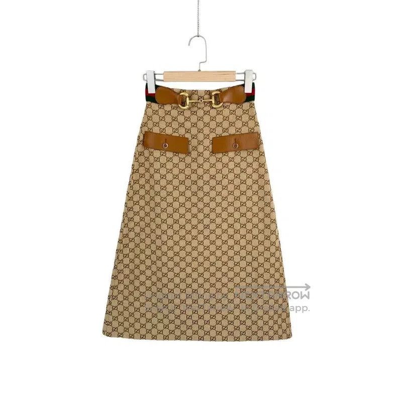 Gucci Gucci Old-fashioned full-print horse buckle skirt Size 42" / US 20 - 1 Thumbnail
