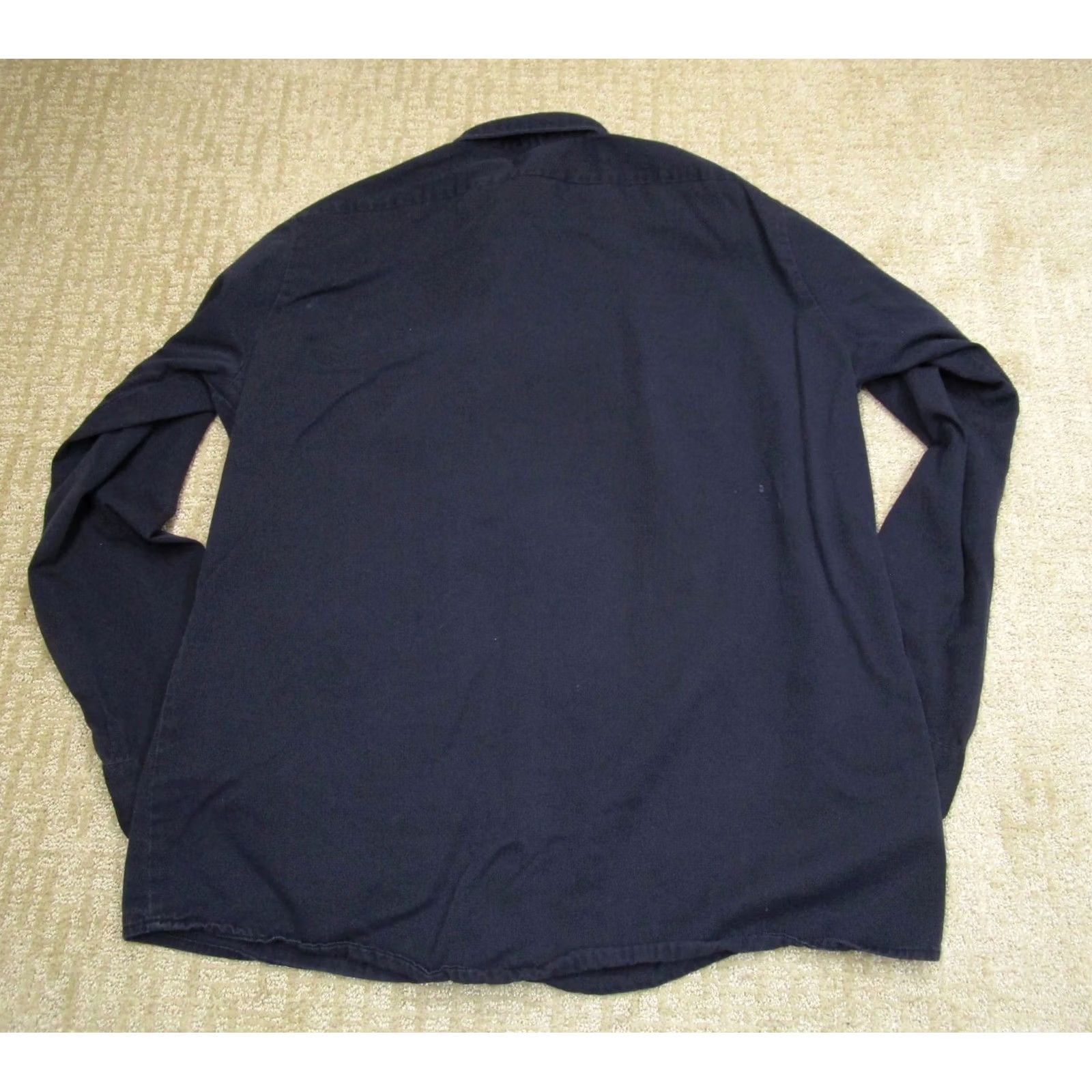 Vintage Aramark FR Shirt Men XLT Blue Fire Resistant Long Sleeve Workwear Button-Up Net? Size US XL / EU 56 / 4 - 5 Thumbnail