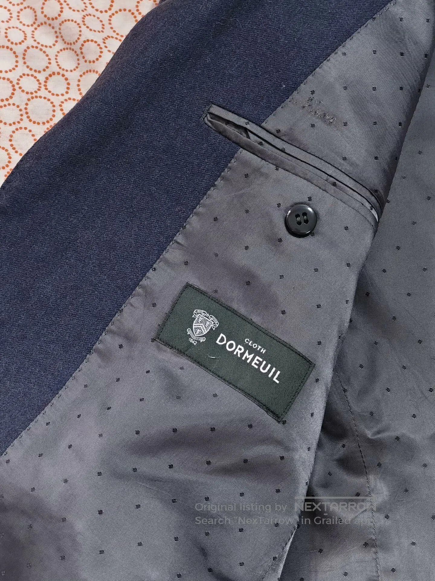 Japanese Brand Dormeuil Wool Half-Lined Custom Suit. Size US M / EU 48-50 / 2 - 7 Thumbnail
