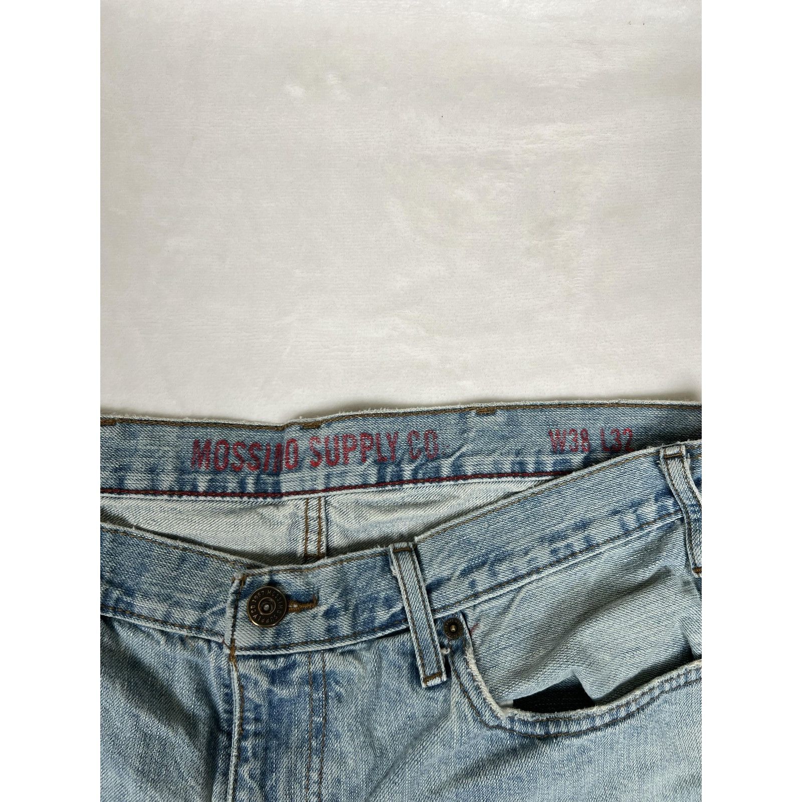 Mossimo Vintage Mossimo Supply Co Jeans Mens 38x32 Blue Light Wash S Size US 38 / EU 54 - 2 Thumbnail