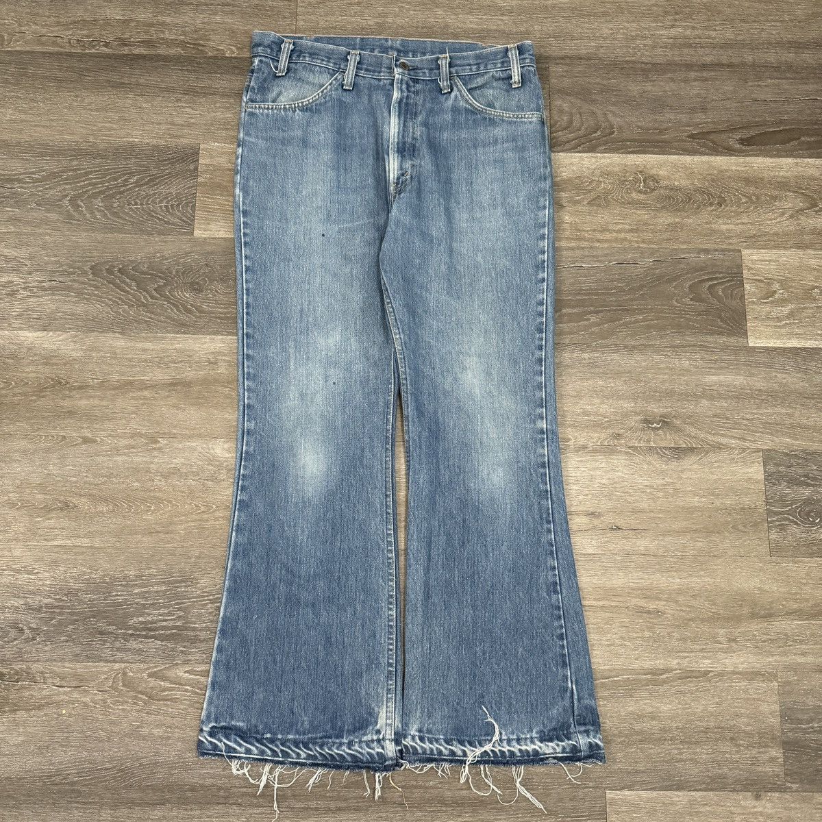 Japanese Brand × Levi's × Vintage Rare Vintage 1970s Levi’s 646 Bellbottom distressed Size US 34 / EU 50 - 2 Thumbnail