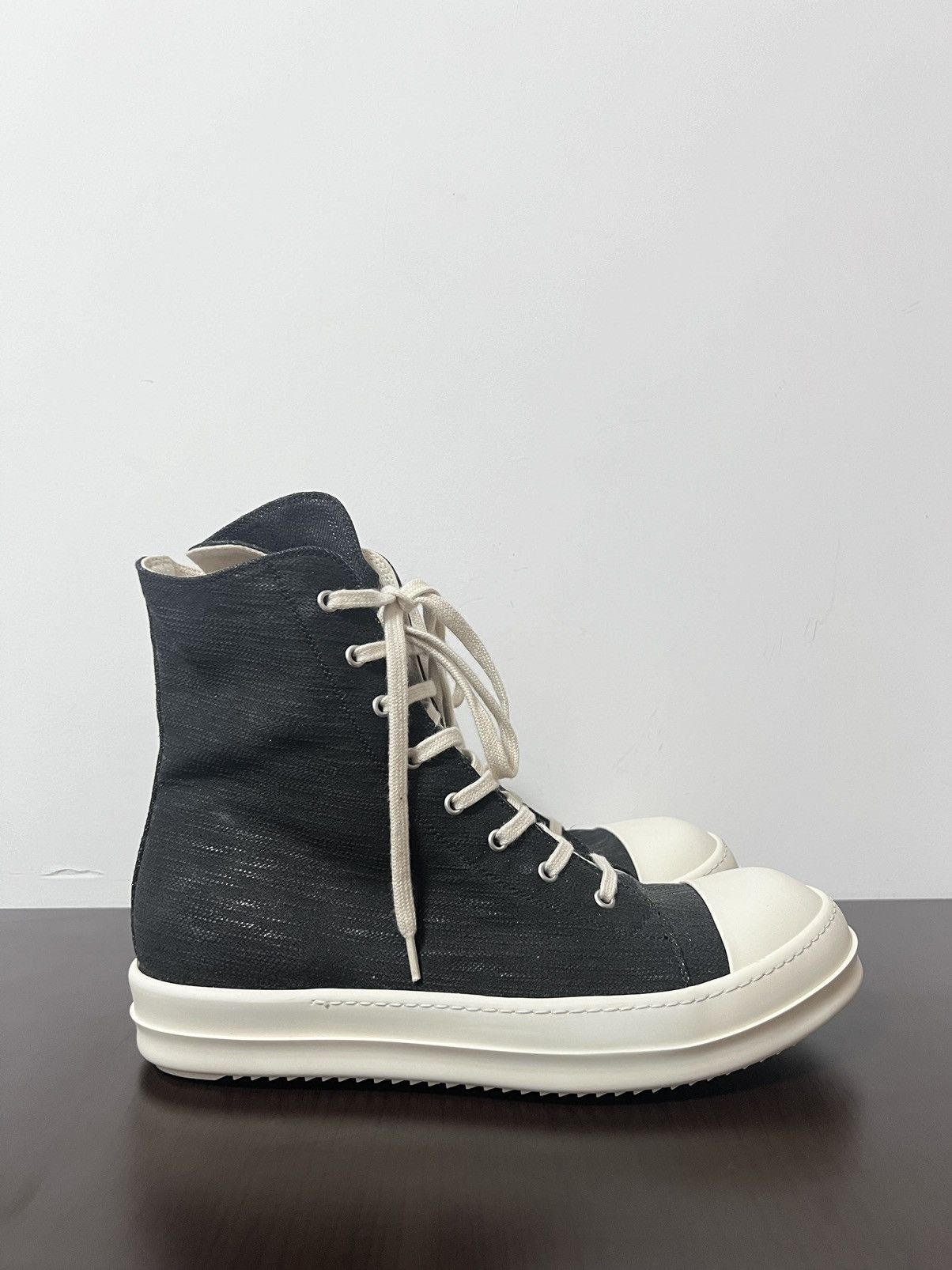 Rick Owens Drkshdw Rick owens ramones high top sneakers sz45 Size US 12 / EU 45 - 4 Thumbnail