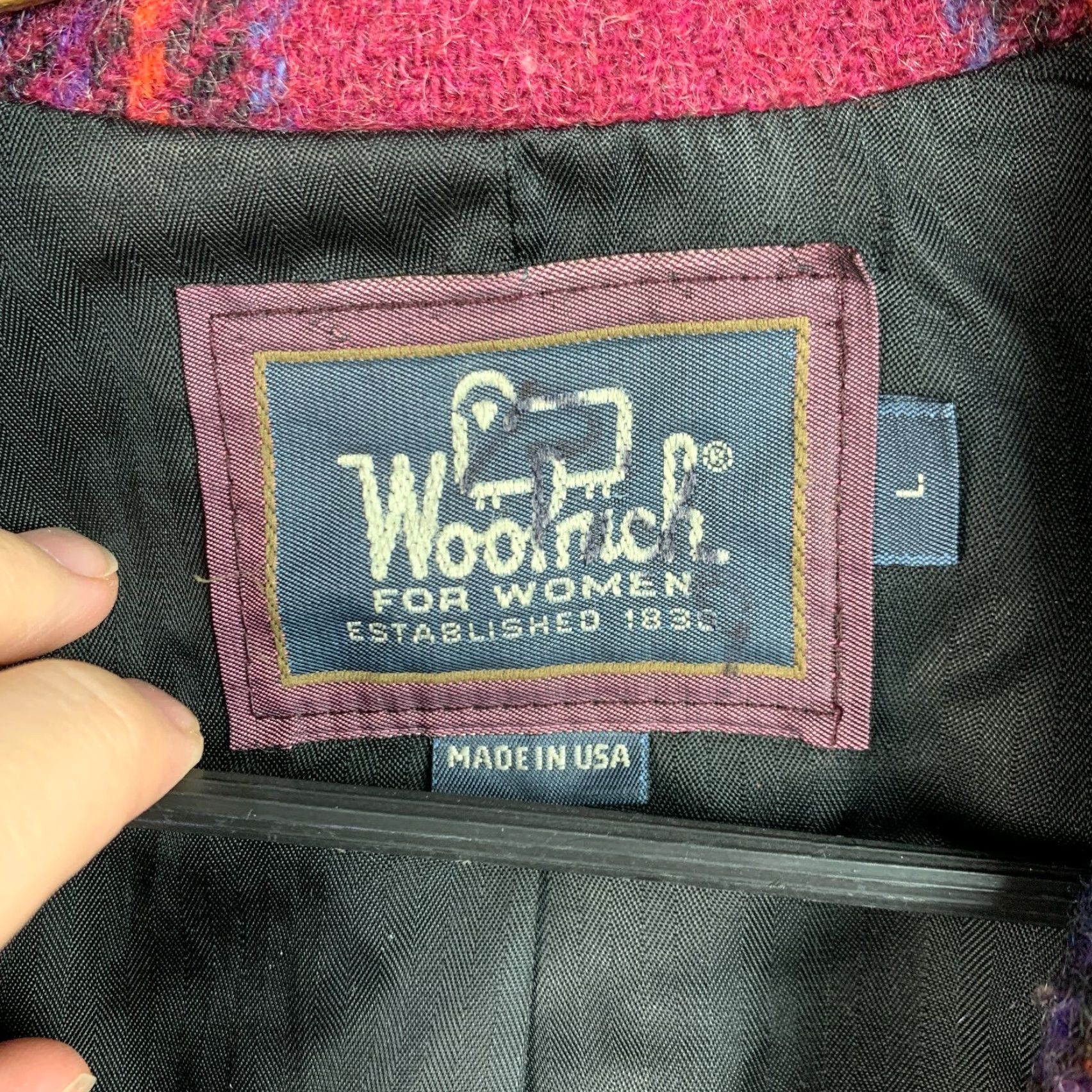 Vintage VINTAGE Woolrich Purple Plaid Button Womens Blazer USA Size Large Size L / US 10 / IT 46 - 3 Thumbnail