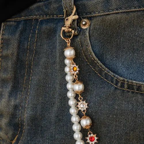 VIBE Salircon Exquisite Pearl Keychain Wallet Size ONE SIZE - 4 Thumbnail