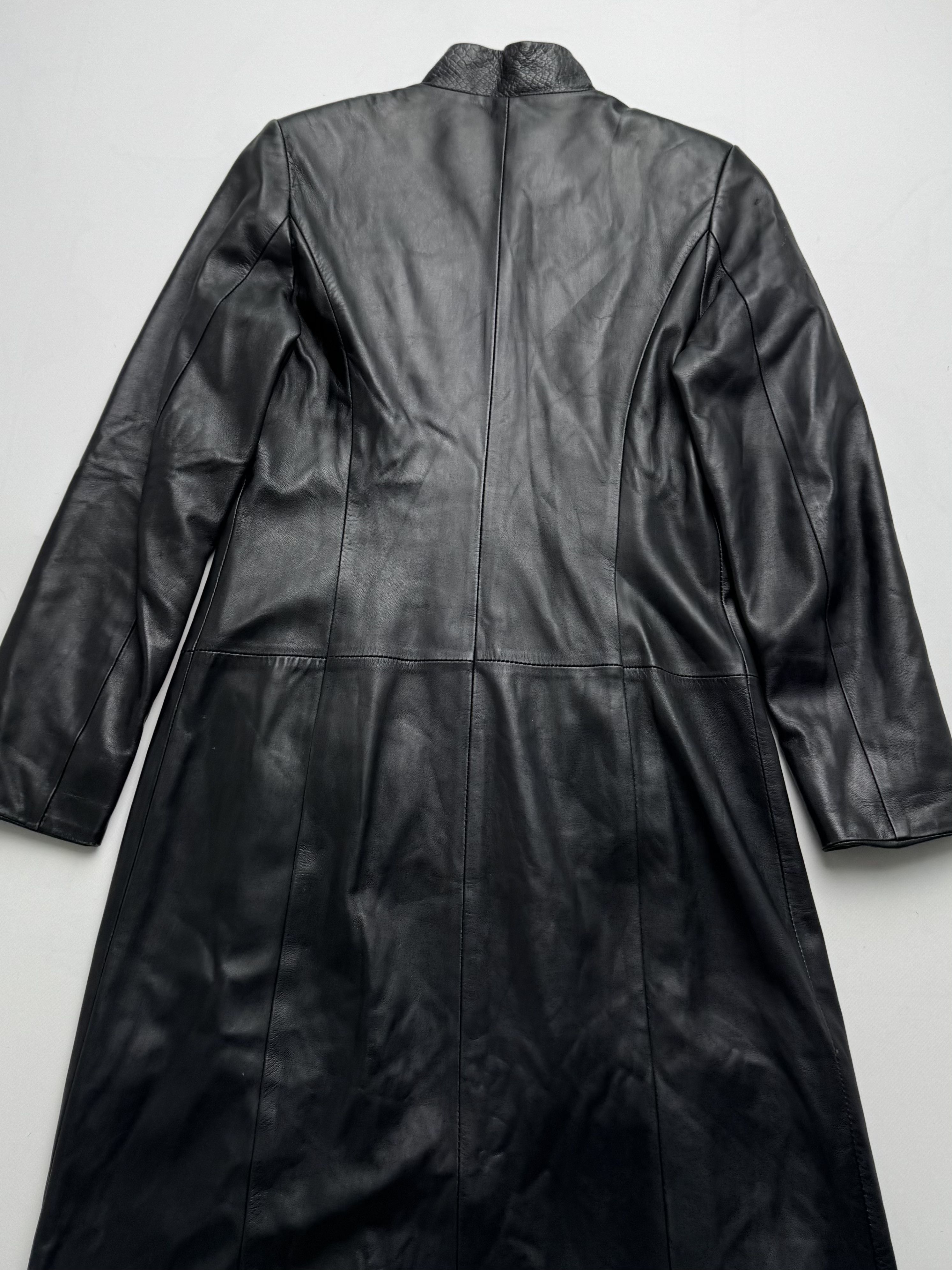 Vintage Vintage Long Leather Jacket On Zipper B8(V405)E2 Size M / US 6-8 / IT 42-44 - 9 Thumbnail