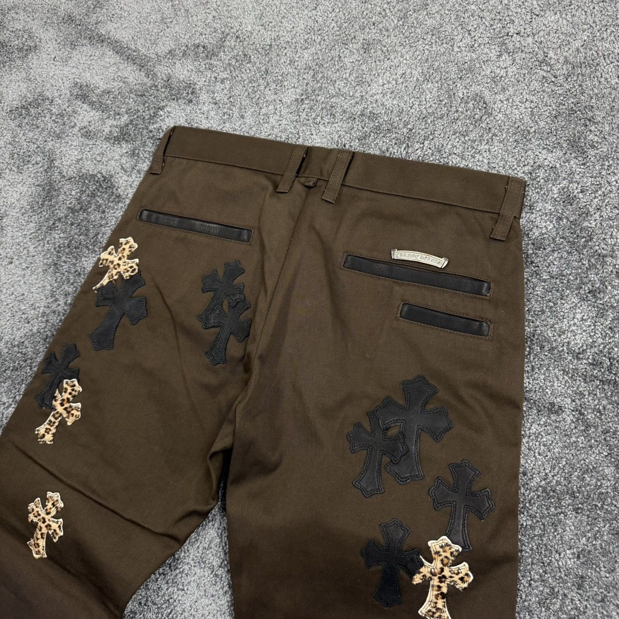 Chrome Hearts Chrome Hearts Brown Chino Cheetah Leopard Patches Size US 31 - 4 Thumbnail