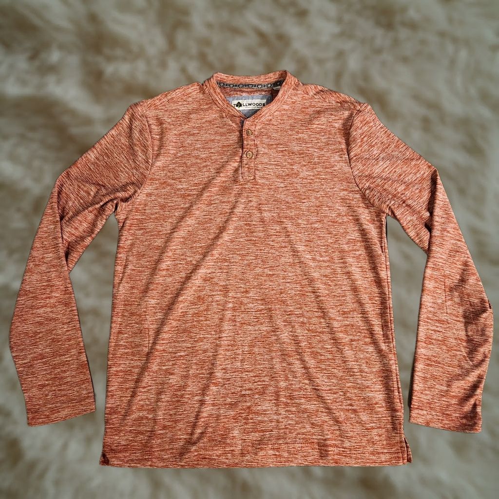 Vintage Tall Woods Henley Shirt Long Sleeve Mens Small Heatherd Red Performance Shirt Size US S / EU 44-46 / 1 - 1 Thumbnail