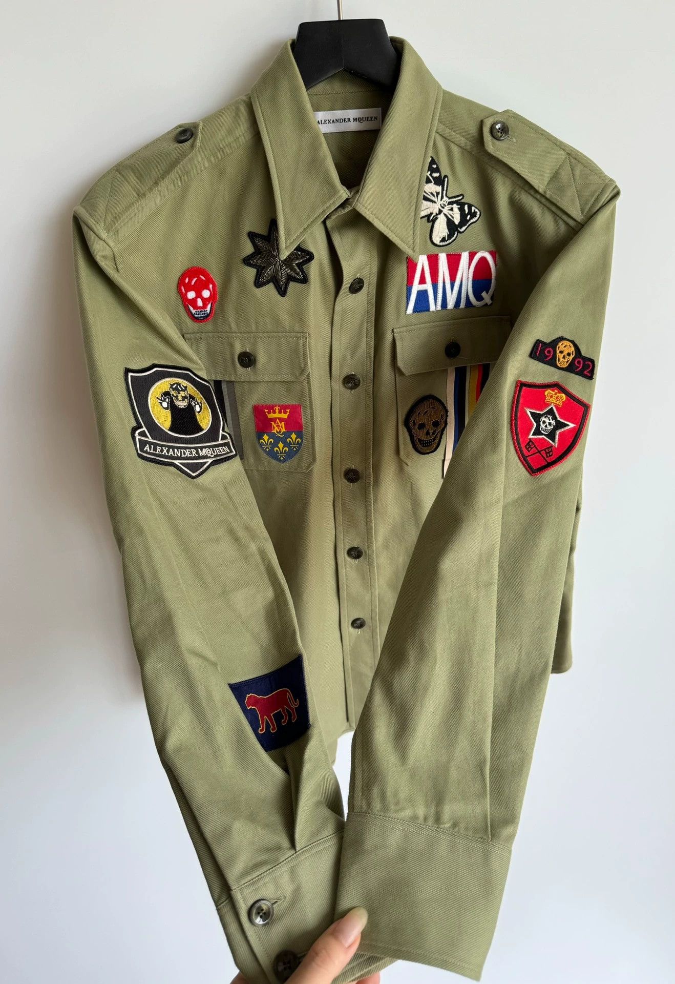 Alexander McQueen Alexander McQueen Heavy Embellished Logo Shirt Size US M / EU 48-50 / 2 - 2 Thumbnail