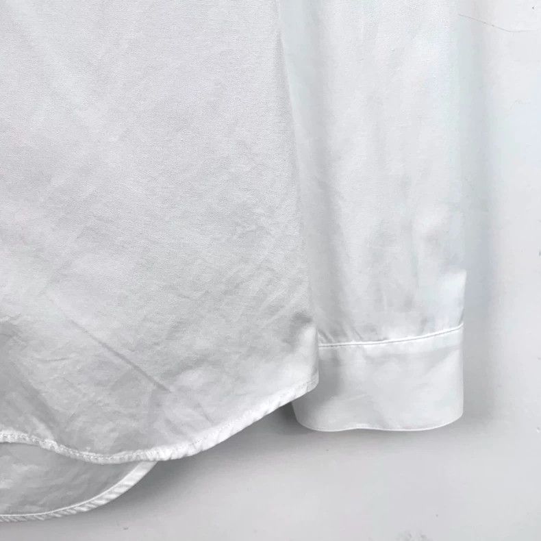 Dior Dior Size 37 White cotton lapel long-sleeved shirt 2501-Nex Size US XS / EU 42 / 0 - 4 Thumbnail