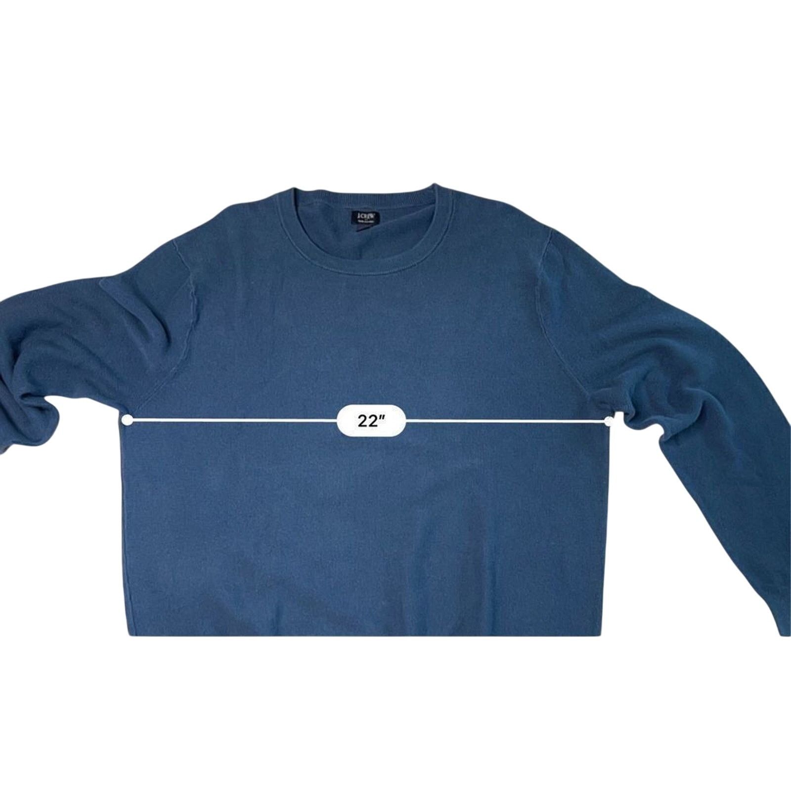 J.Crew J. Crew 100% Cotton Garter Stitch Blue Sweater LARGE Preppy Size US L / EU 52-54 / 3 - 4 Thumbnail