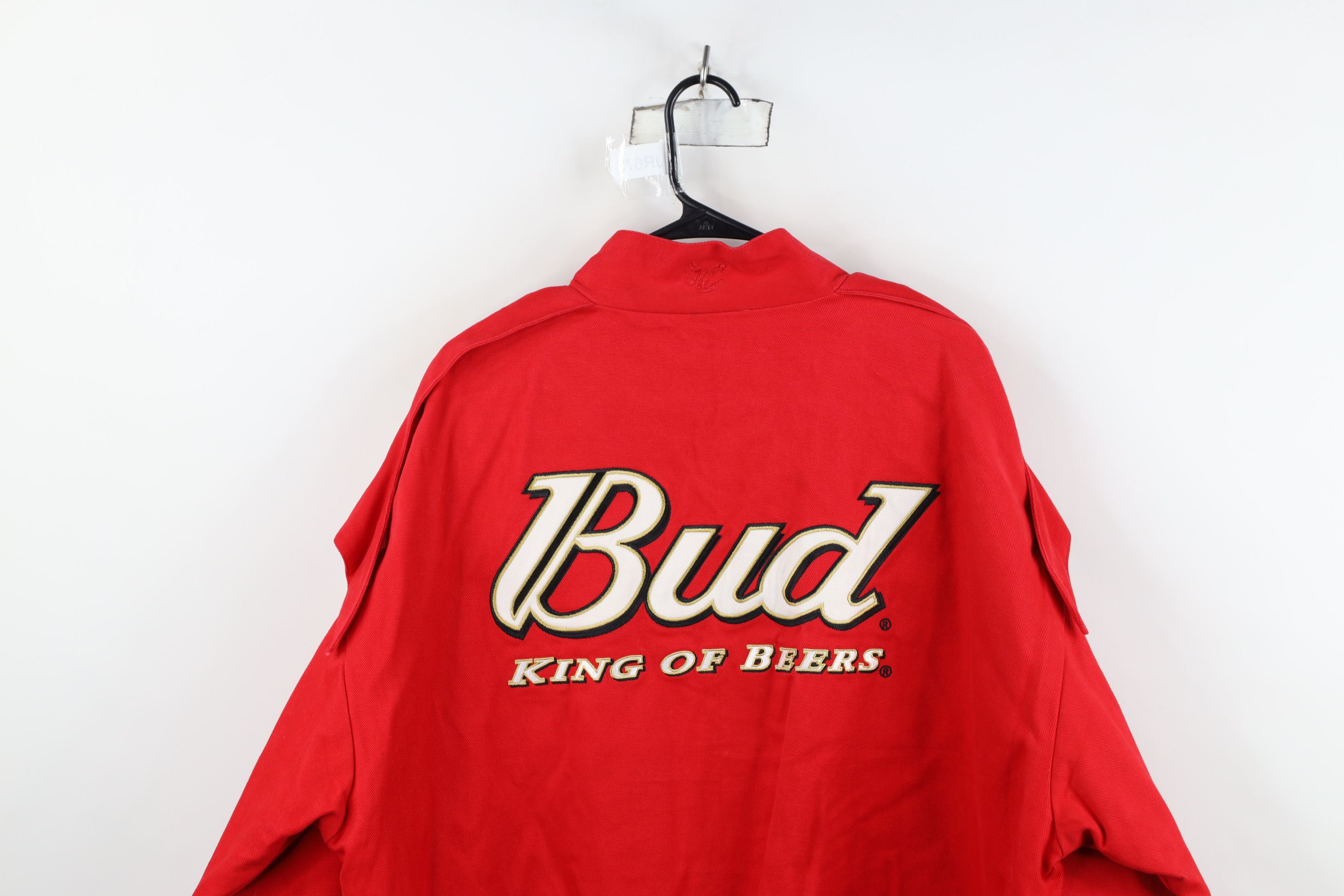 Vintage Deadstock Vintage NASCAR Jr Budweiser Pit Crew Jacket Red Size US XL / EU 56 / 4 - 14 Thumbnail