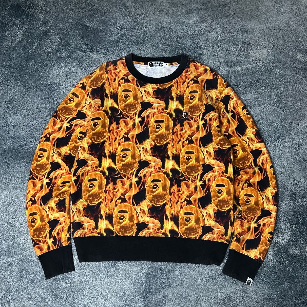 Bape Flame AOP Sweat Shirt