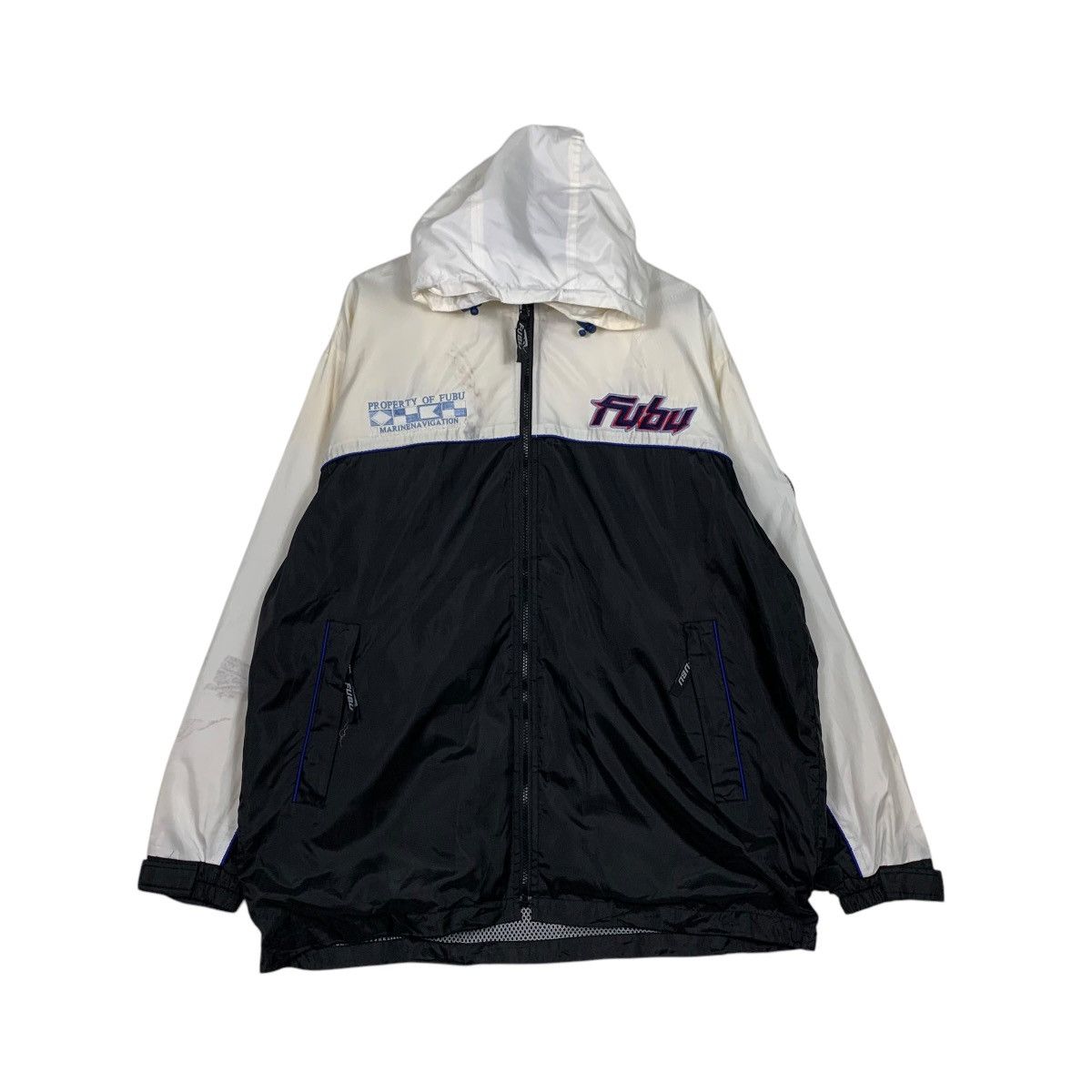 Fubu FUBU Big Logo Hoodie Light Jacket Windbreaker #1932-C84 Size US L / EU 52-54 / 3 - 1 Thumbnail