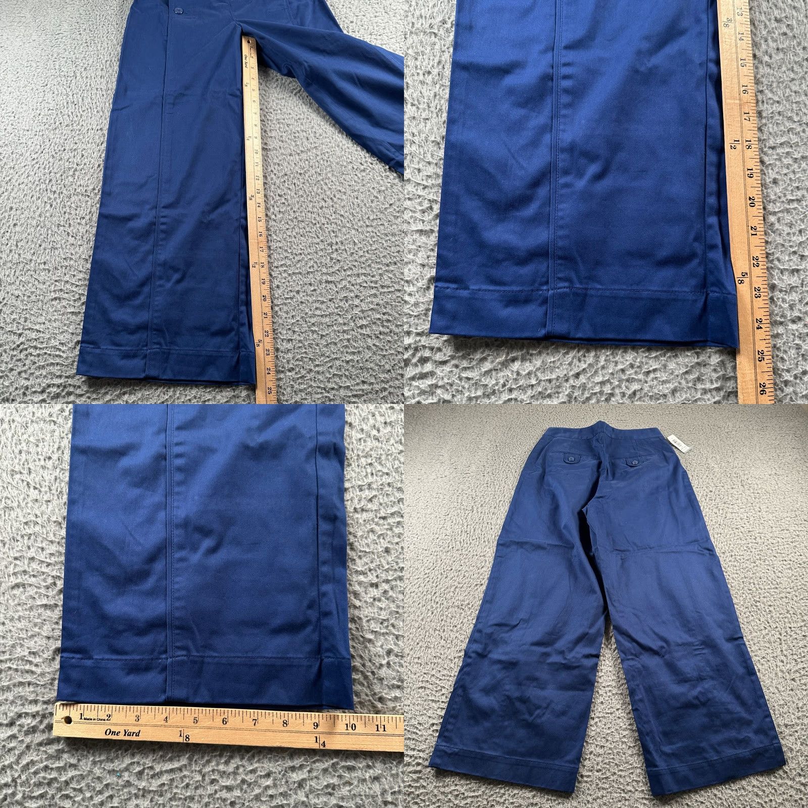 Vintage Talula Worth Pant Womens 2 Wide Leg High Rise Sailor Button Front Blue Depths Size 26" / US 2 / IT 38 - 8 Thumbnail