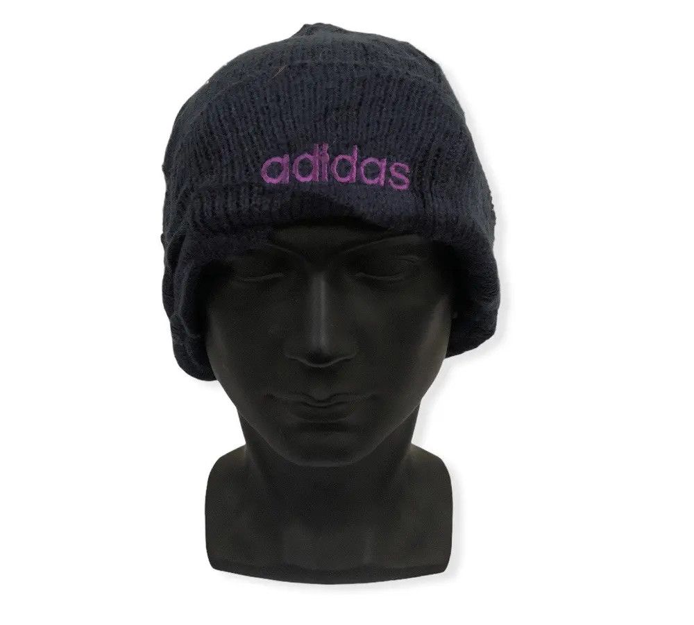 Adidas Vintage Adidas Spell Out Beanie Hat Size ONE SIZE - 1 Thumbnail