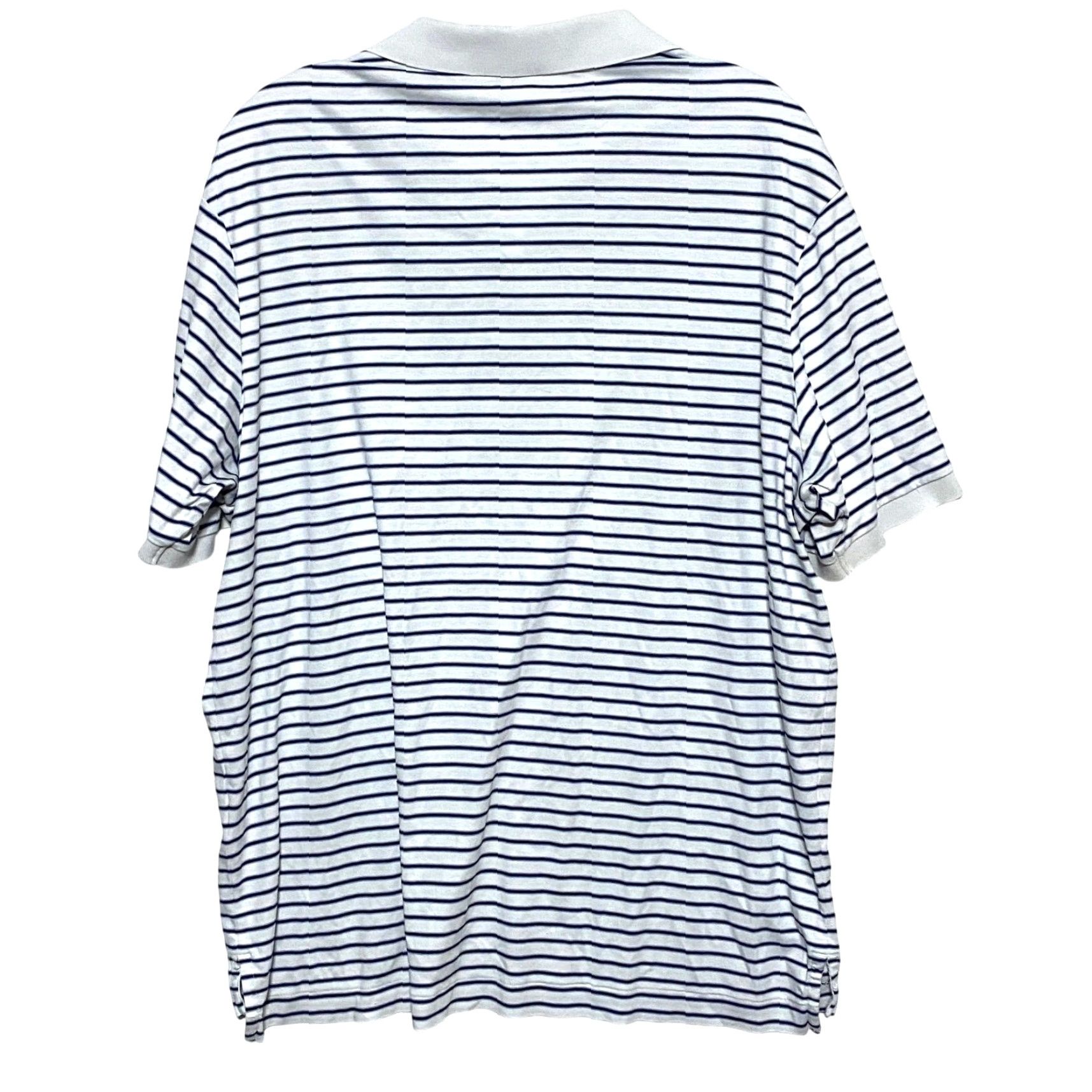 Cremieux Cremieux Polo Shirt White Blue Striped Mens M Preppy Nautical Coastal Shirt Mens M White Blue Striped Polo Shirt Size US M / EU 48-50 / 2 - 3 Thumbnail