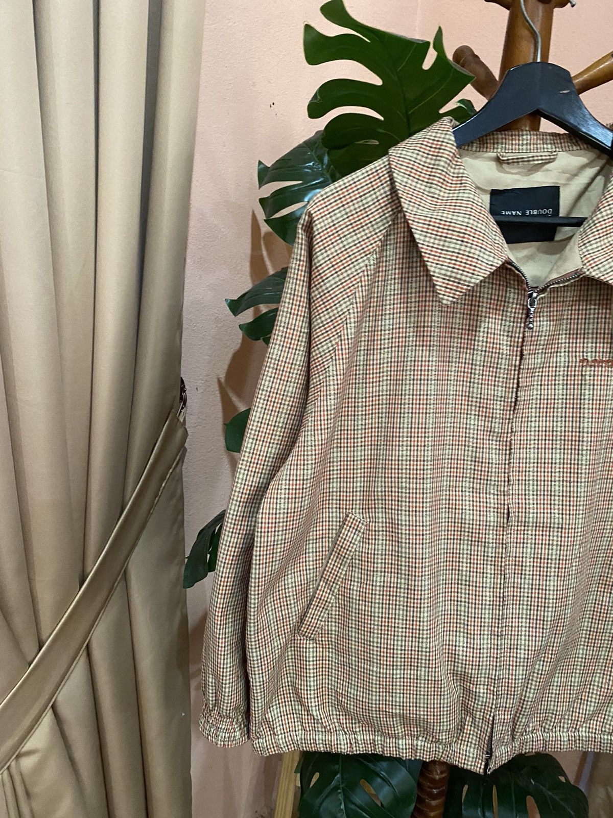 Japanese Brand Double Name Vintage Plaid Zip-Up Jacket – Retro Casual Size L / US 10 / IT 46 - 7 Thumbnail