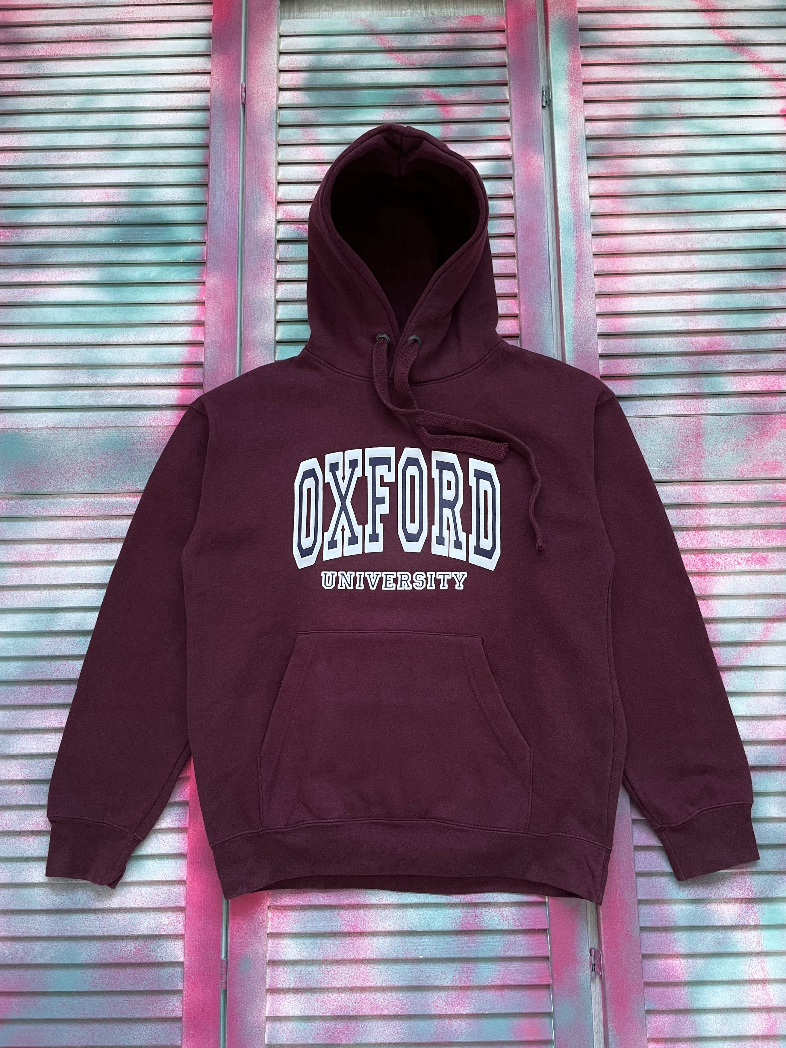 Vintage Vintage 90s Cotton Ridge OXFORD University Big Logo Hoodie Size US M / EU 48-50 / 2 - 1 Thumbnail