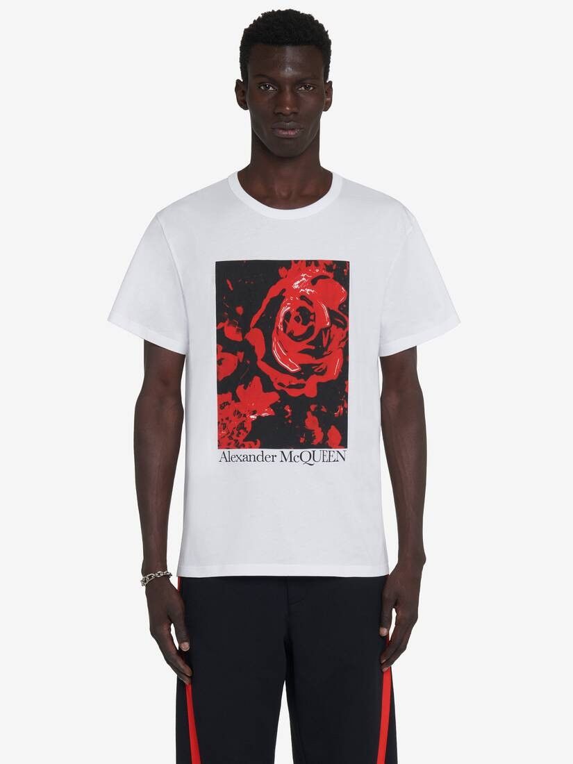 Alexander McQueen o1w1db10725 Wax Flower T-Shirt in White Size US XS / EU 42 / 0 - 1 Thumbnail