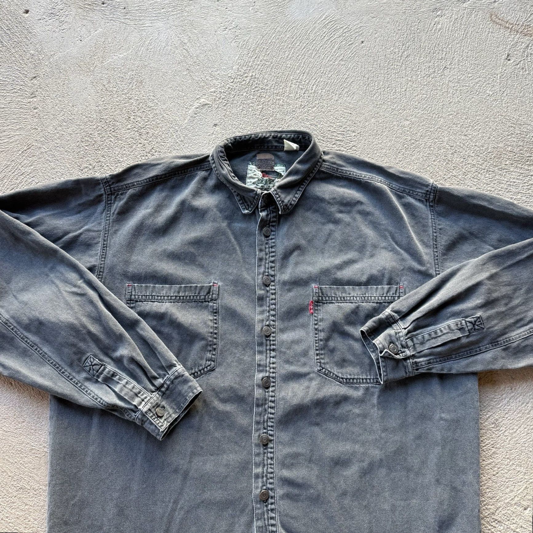 Levi's Levi's Shirt Denim Button-Up XL Black Western Cowboy Rodeo Classic Mens Size US XL / EU 56 / 4 - 5 Thumbnail