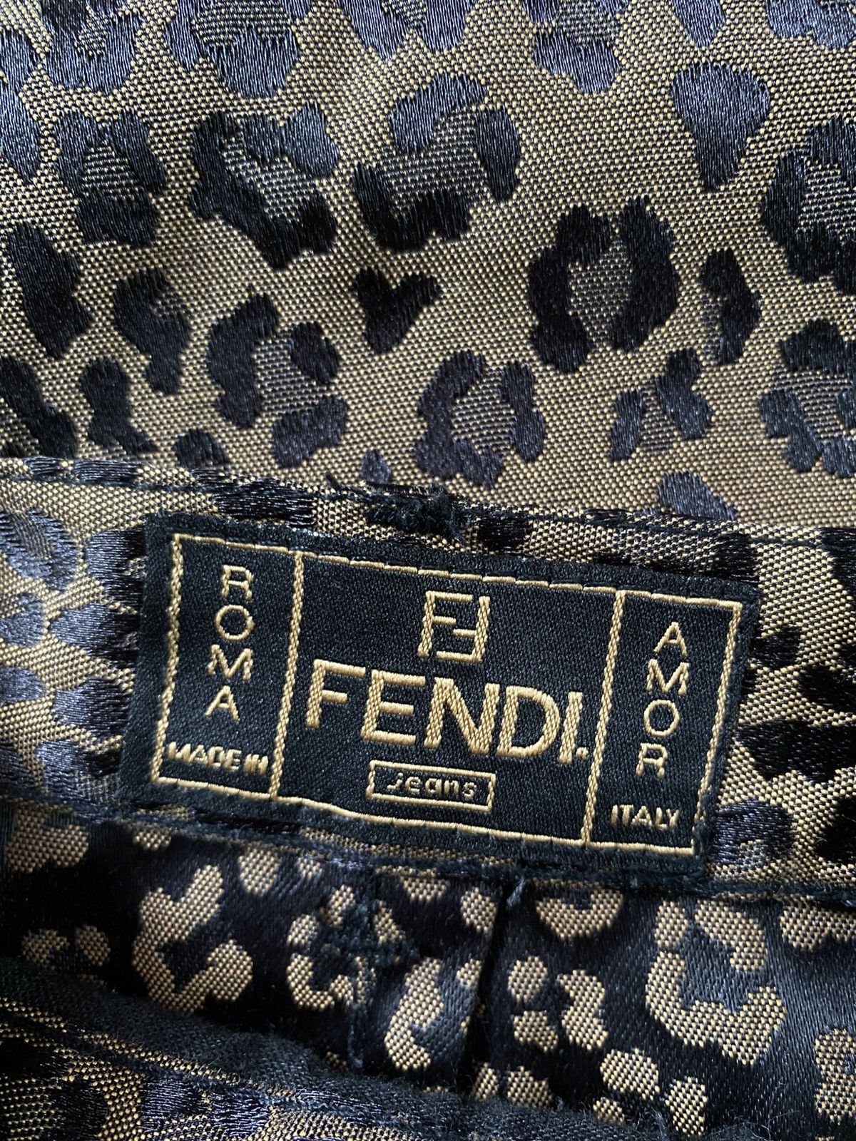 Fendi Vintage Fendi Jeans Leopard Skirt Size 22" - 4 Thumbnail