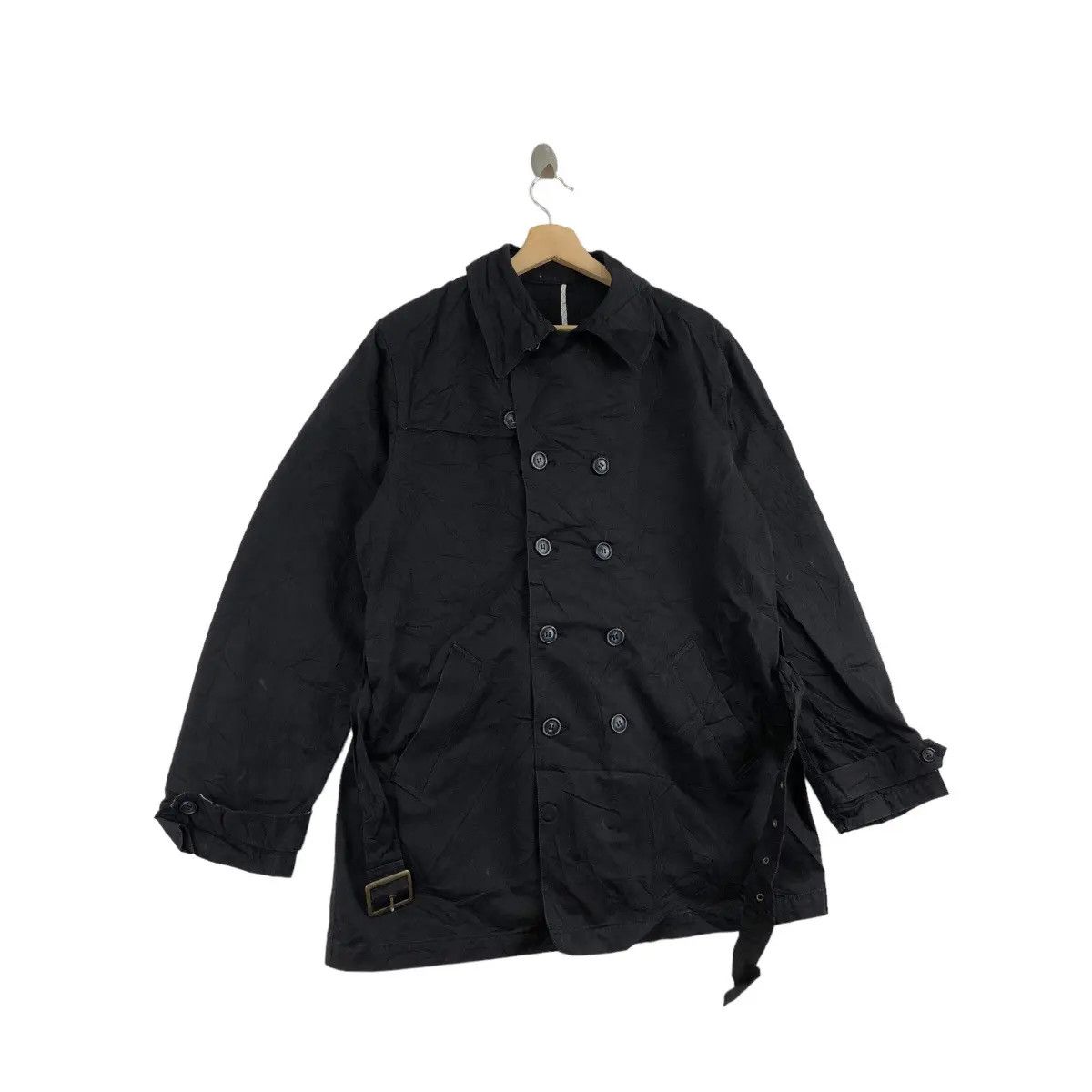Takeo Kikuchi Vtg TAKEO KIKUCHI JAPAN Minimalist Peacoat Trench Coat Size L / US 10 / IT 46 - 3 Thumbnail