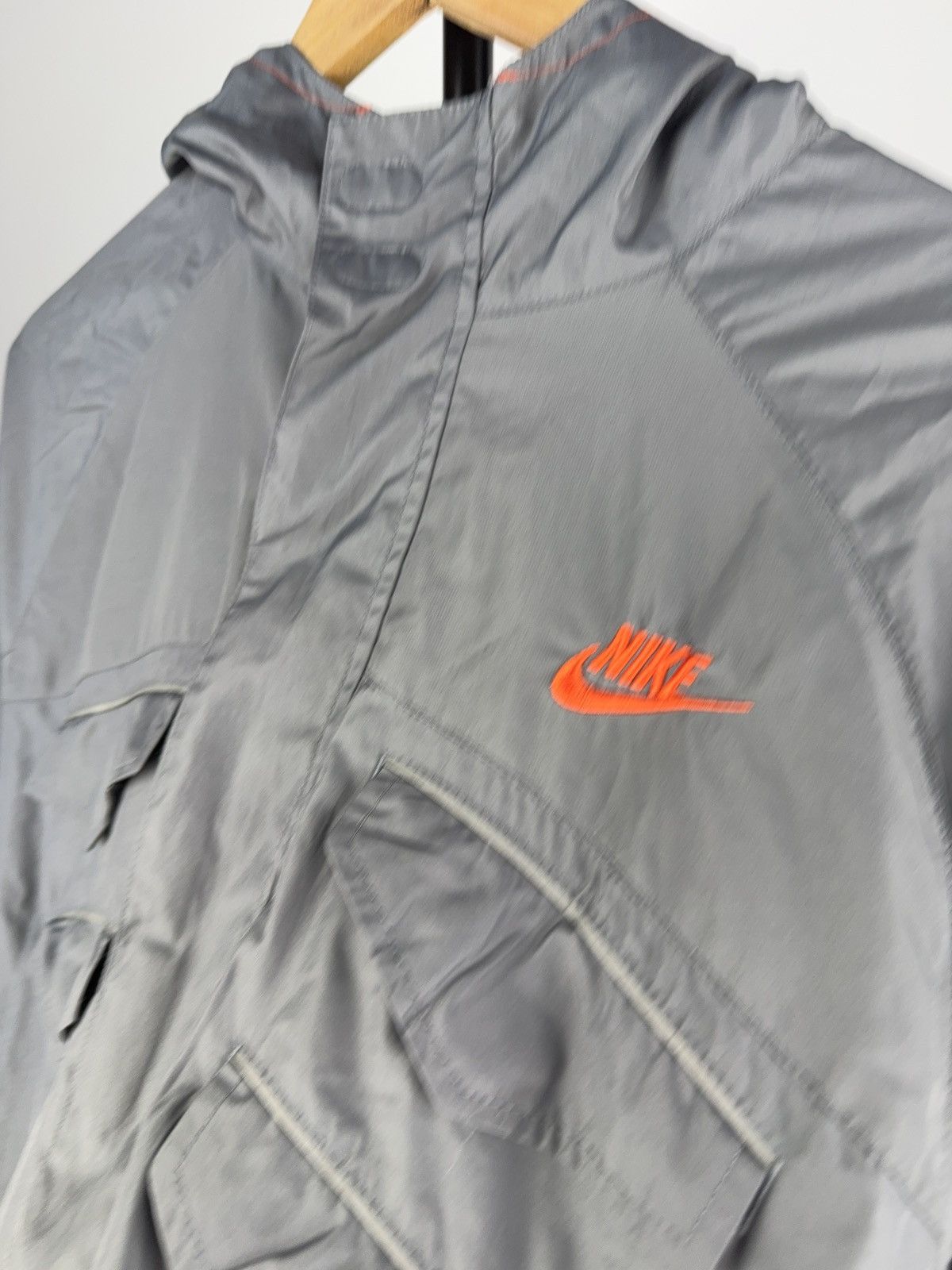 Nike × Vintage 00s Nike Air gray Tactical Jacket Utility Y2K Cyber Style Size US S / EU 44-46 / 1 - 8 Thumbnail