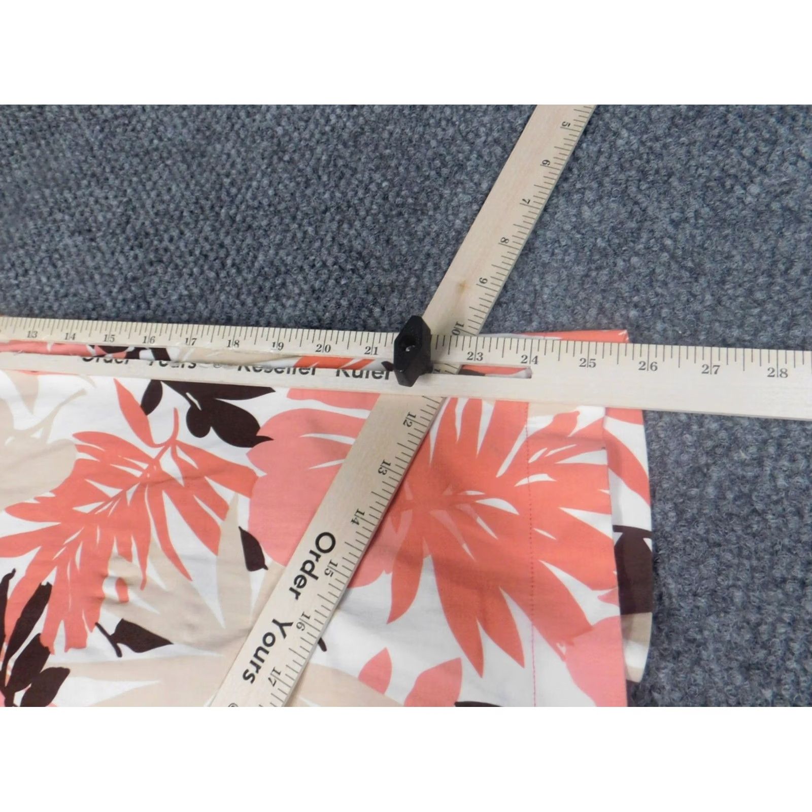 Willi Smith Willi Smith Womens Pants 8 Pink Floral Straight Stretch Knit Zip Ankle Casual Size 30" / US 8 / IT 44 - 7 Thumbnail