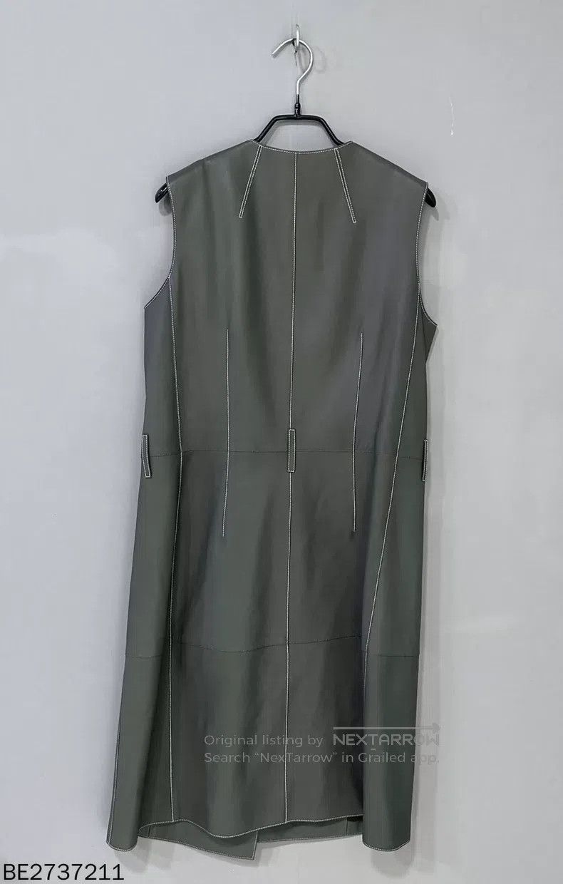 Hermes Hermes Gray Green Pure Leather Long Vest Size XS / US 0-2 / IT 36-38 - 3 Thumbnail